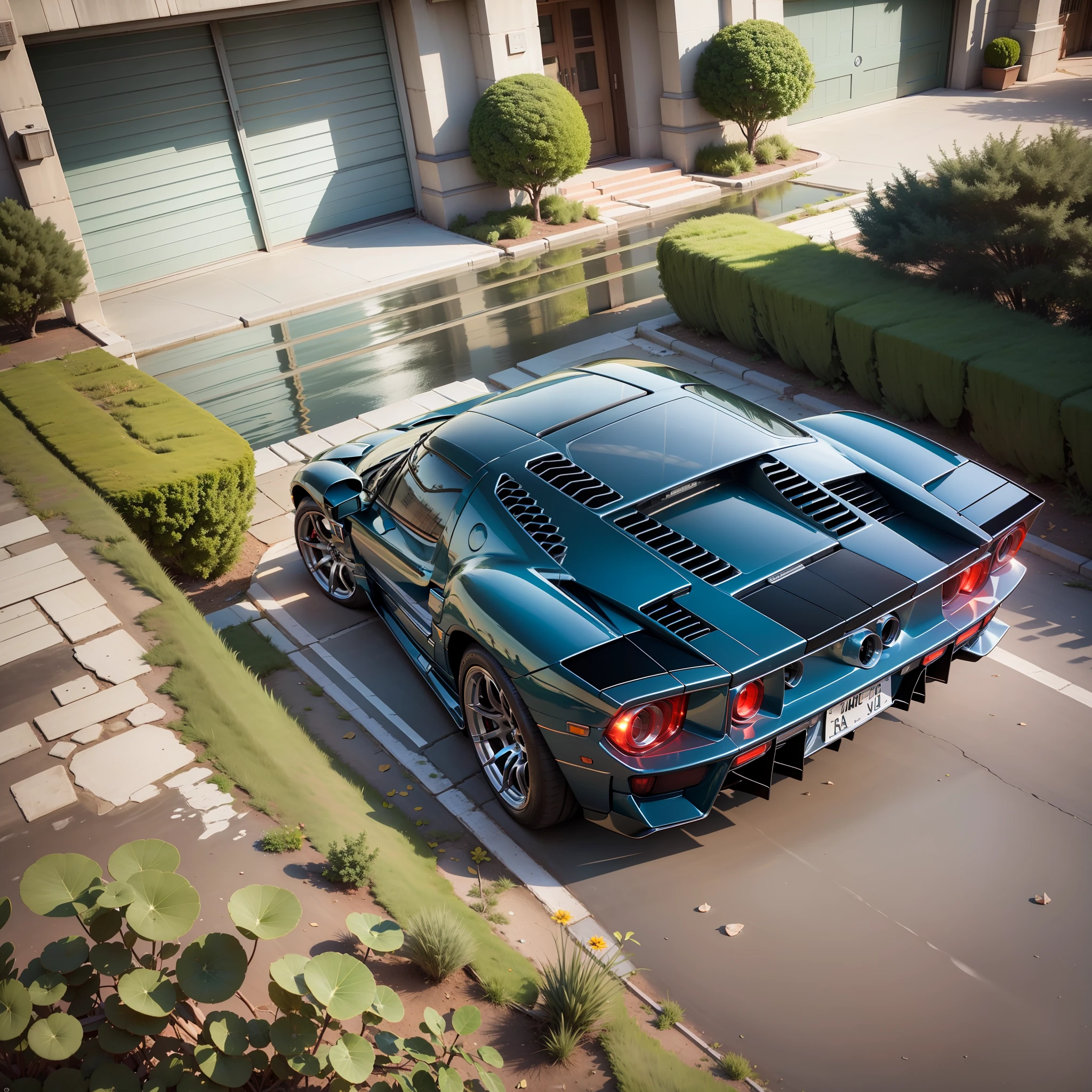 A imagem, Side and transverse from above from behind ,Ford Gt in high definition and 3D and and we realize --auto --s2