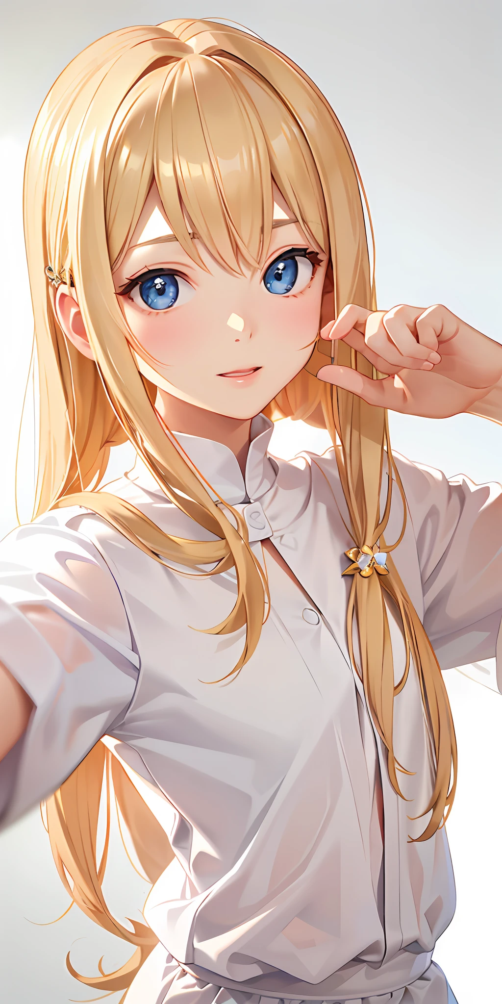 (lifelike: 1.4), (A Masterpiece, sidelight, Fine and beautiful eyes: 1.2), A Masterpiece*portrait、、、, lifelike, 3D 顔, Luminous eyes, shiny hair, Skin falls out, solo、、、, embaressed, (epigastrium), White underwear, blonde hair、(prinsess)