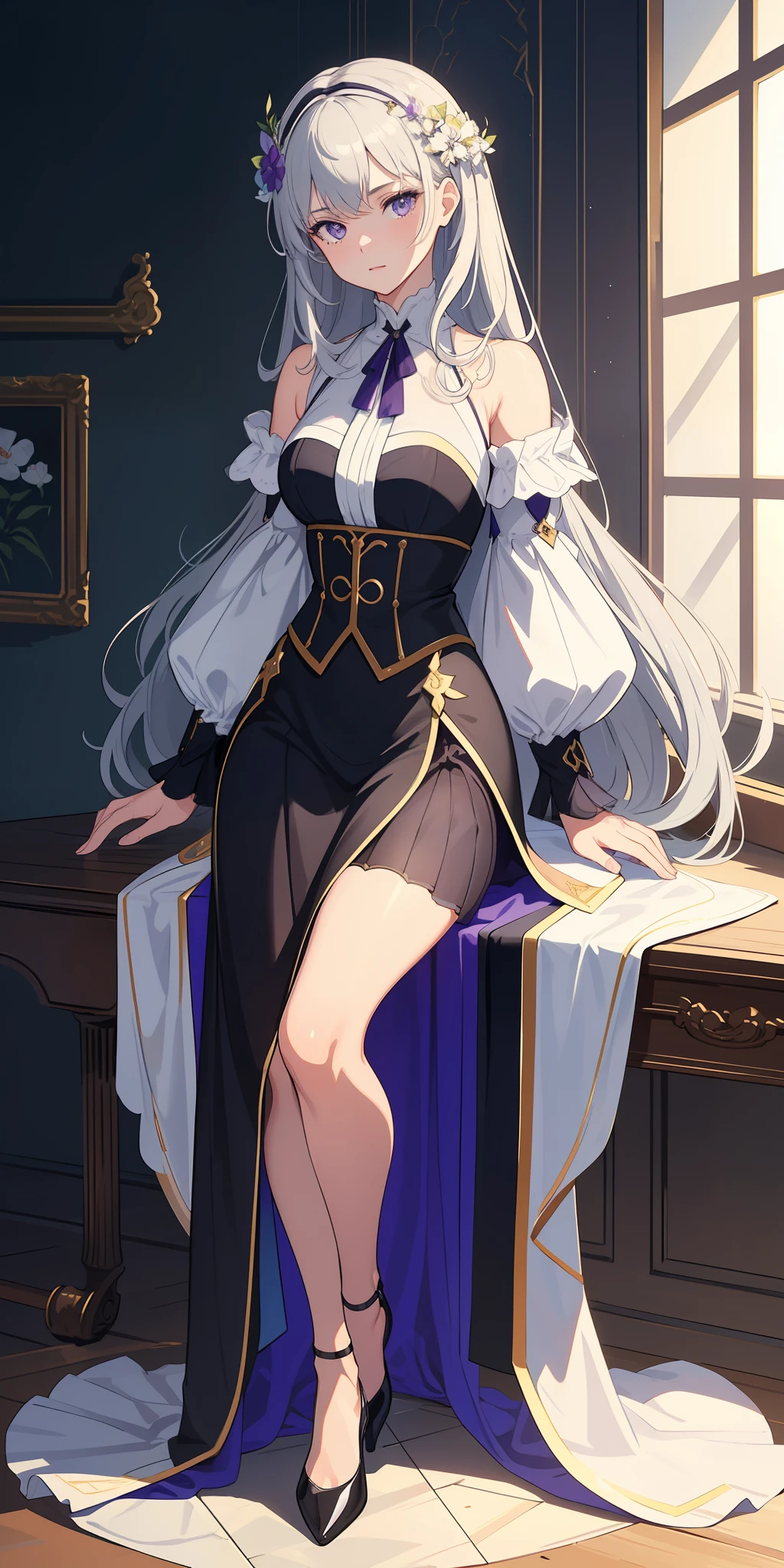 (Masterpiece: 1.2, Best Quality), (Fine Beautiful Eyes: 1.2), (Very Detailed CG Unity 8k wallpaper, Masterpiece, Best Quality, Ultra Detail, Best Shadows), (Detailed Background), (Beautiful Detail Face, Beautiful Detail Eyes), High Contrast, (Best Lighting, Extremely Delicate and Beautiful), 1girl, (Colored paint splashed on transparent background, Dulux,)), Dynamic angle, Beautiful details glow, Full body, Details are meticulous and not repeated, Gray hair, purple eyes,