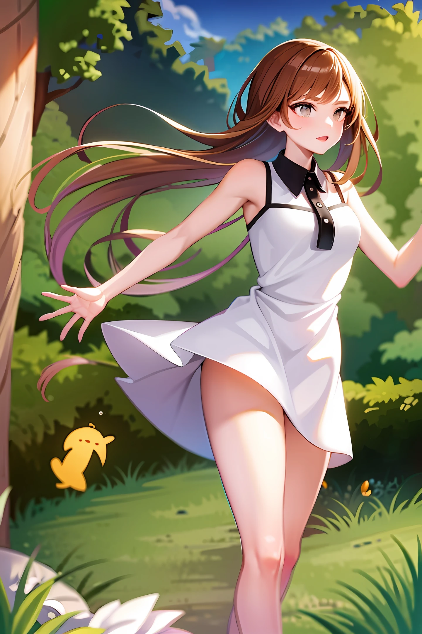 Girl without dress