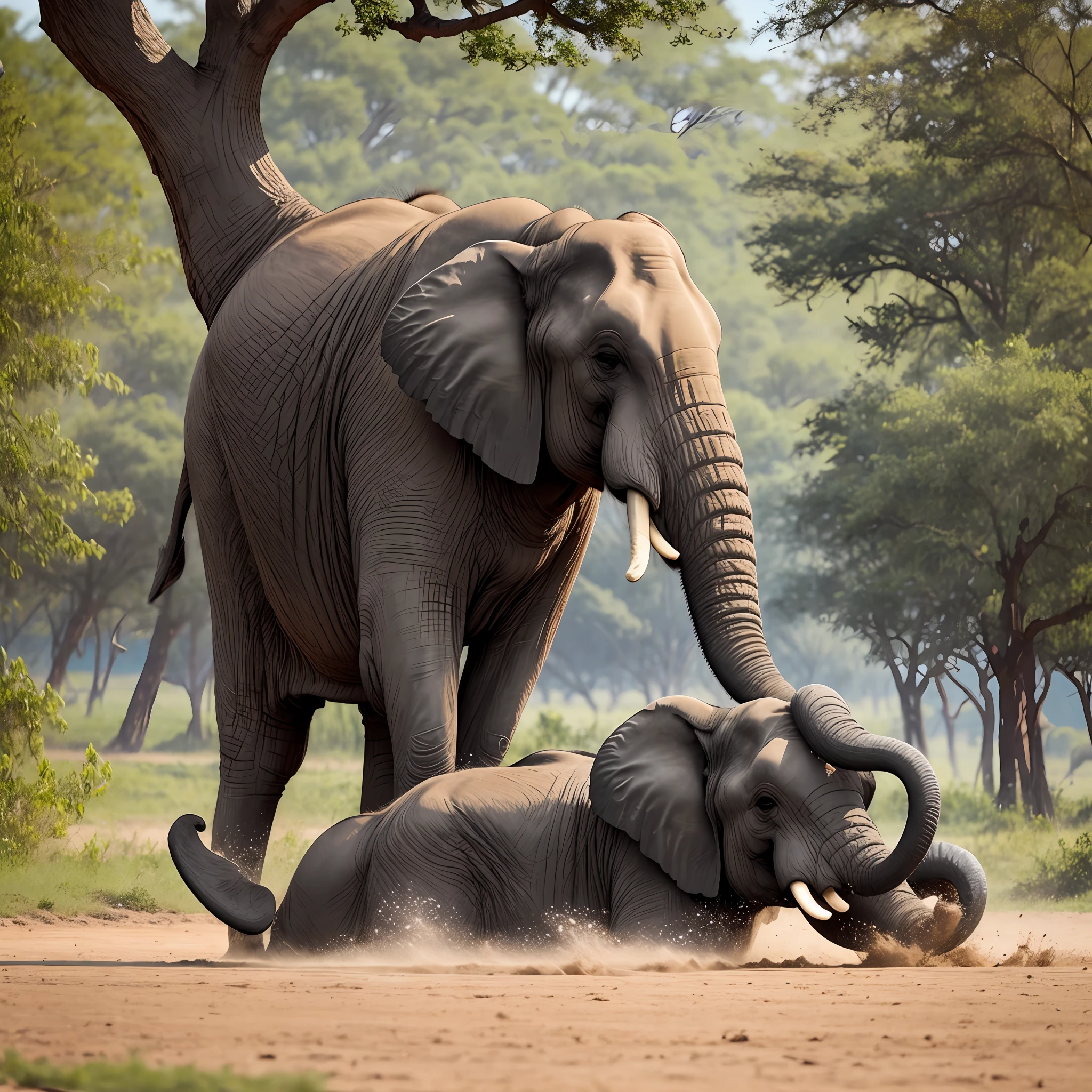 elephant doing a cool flip --auto --s2