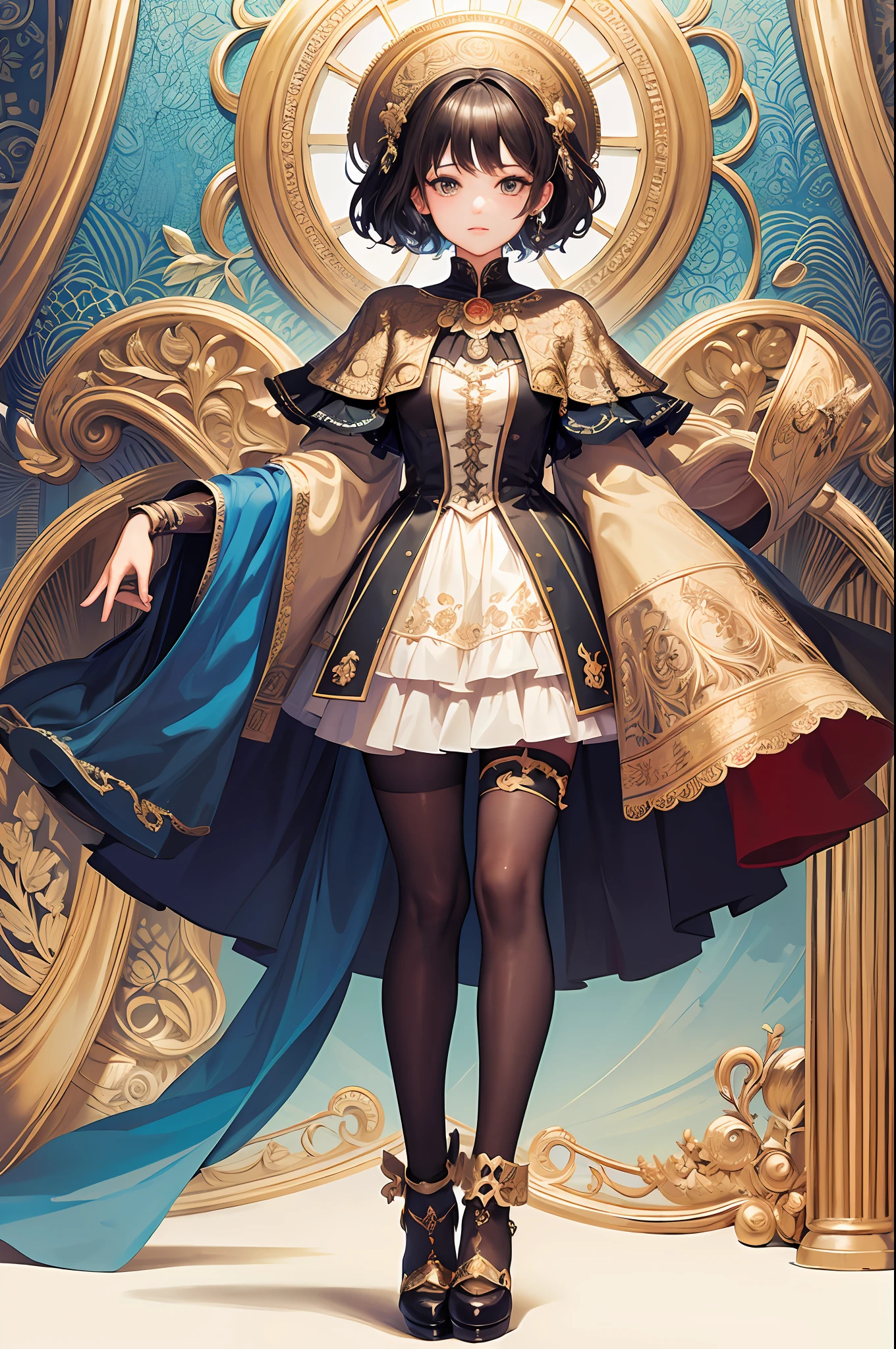 (Masterpiece, Top Quality, Best Quality, Official Art, Beautiful and Aesthetic: 1.2), (1 Girl: 1.3), (Fractal Art: 1.3), Full Body,