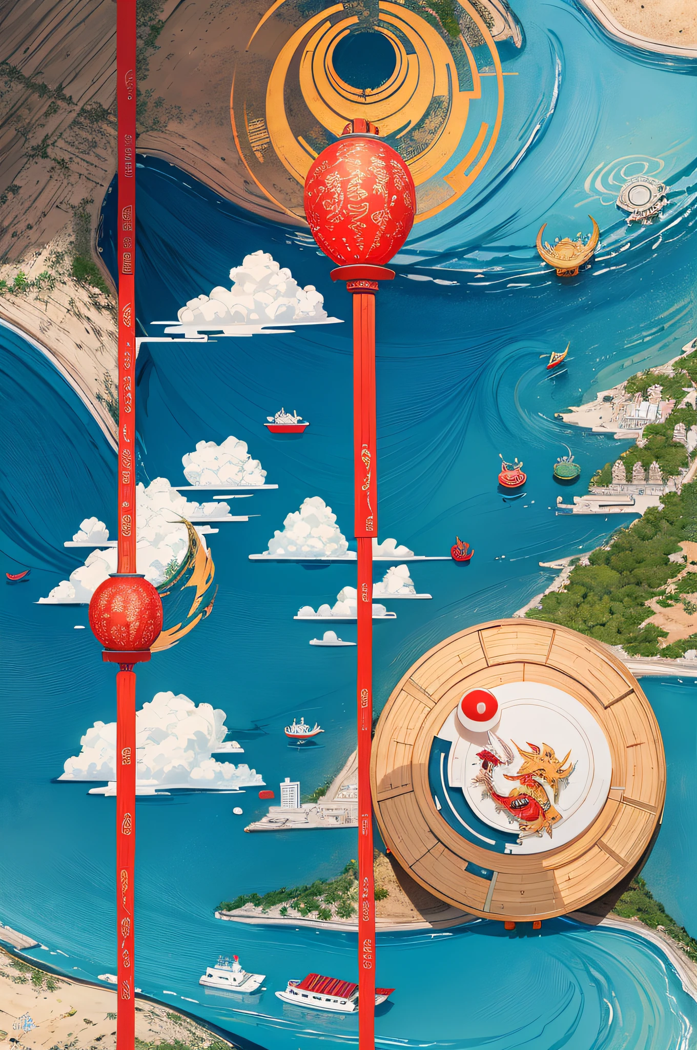 The Dragon Boat Festival originated from the worship of natural celestial phenomena and evolved from the dragon sacrifice in ancient times. In the middle of summer, the Dragon Seven Lodges soared in the middle of the south, in the most "middle" position of the year, just like the fifth master of the "I Ching Qiangua": "The flying dragon is in the sky".