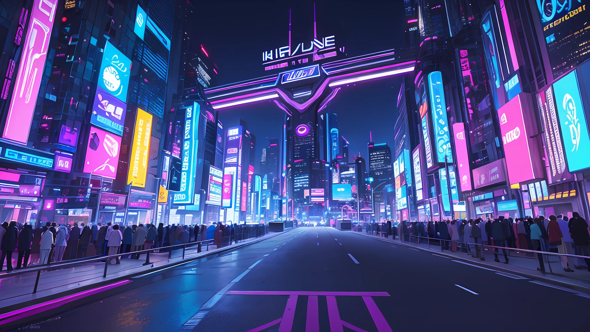 (masterpiece, top quality, best quality, official art, beautiful and aesthetic:1.2),(blue purple neon lighting), (vibrant glow), dynamic colors, striking contrast, futuristic vibe, electric energy,reflective surfaces,(cityscape:1.3),8k,official wallpaper, (cyberpunk:1.2) ,futrue