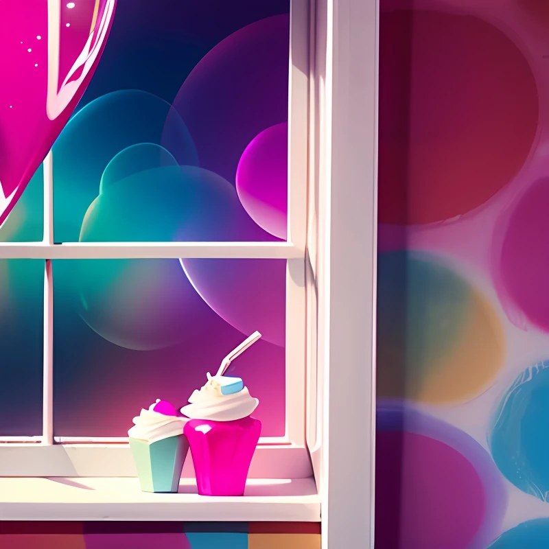 Heart-shaped、Colorful、soap bubble --auto --s2