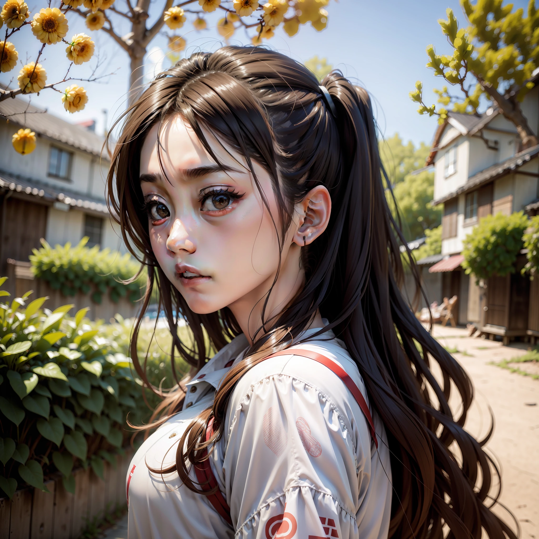Satomi Ishihara facing the front