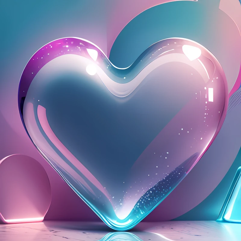 Heart-shaped、Colorful、soap bubble --auto --s2
