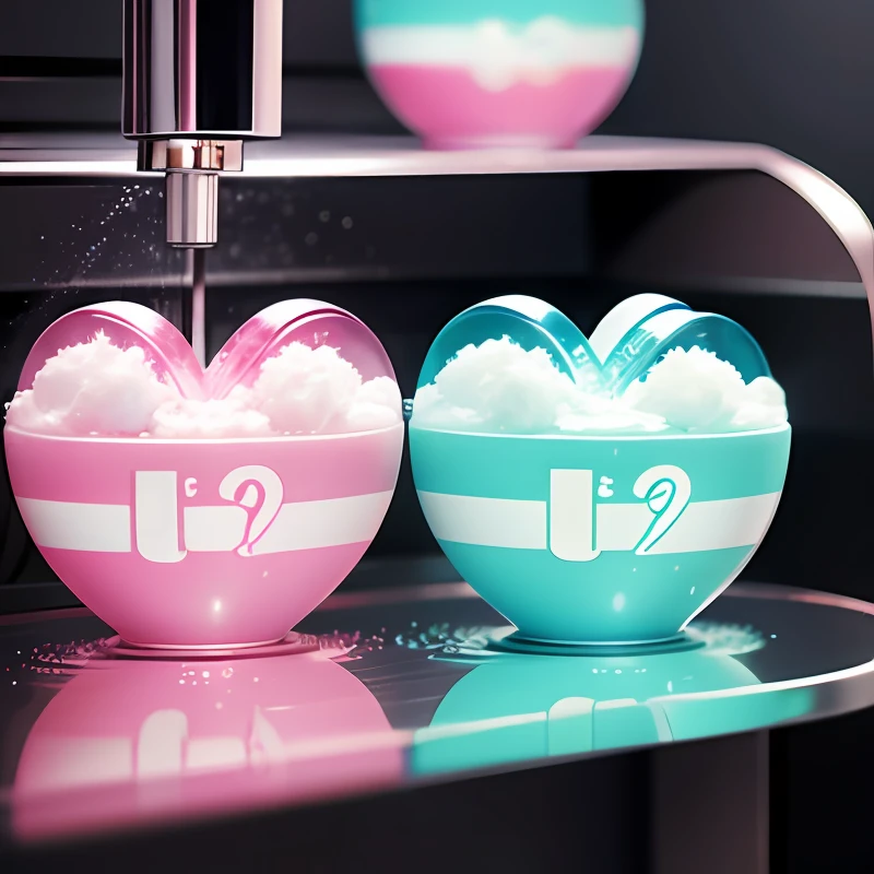 Heart-shaped、Colorful、soap bubble --auto --s2