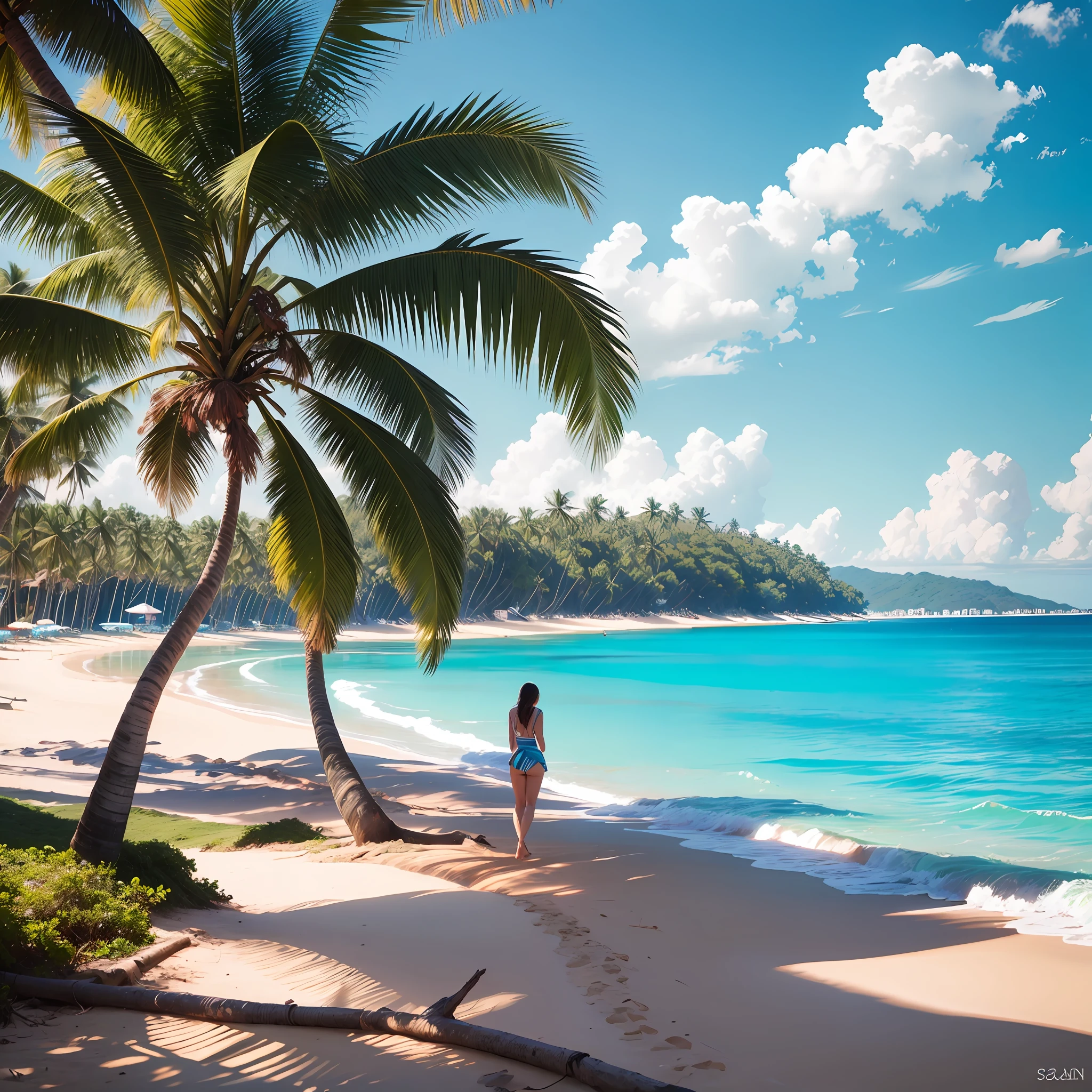 Several half-on a paradisiacal beach --auto --s2