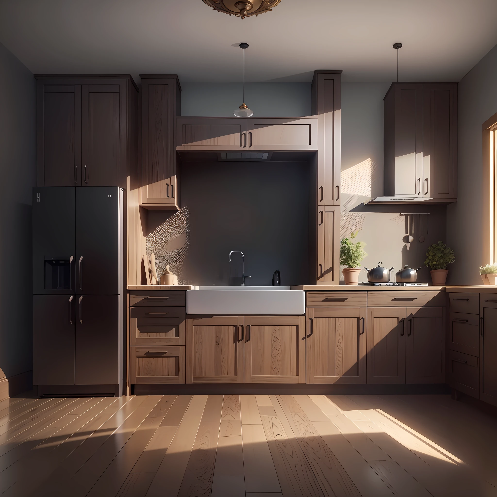 Masterpiece, best quality, (very detailed CG unit 8k wallpaper) (best quality), (best illustration), (best shadows) wooden furniture and MDF, planned furniture, kitchen furniture, sophisticated kitchen, kitchen furniture, super detailed --v6