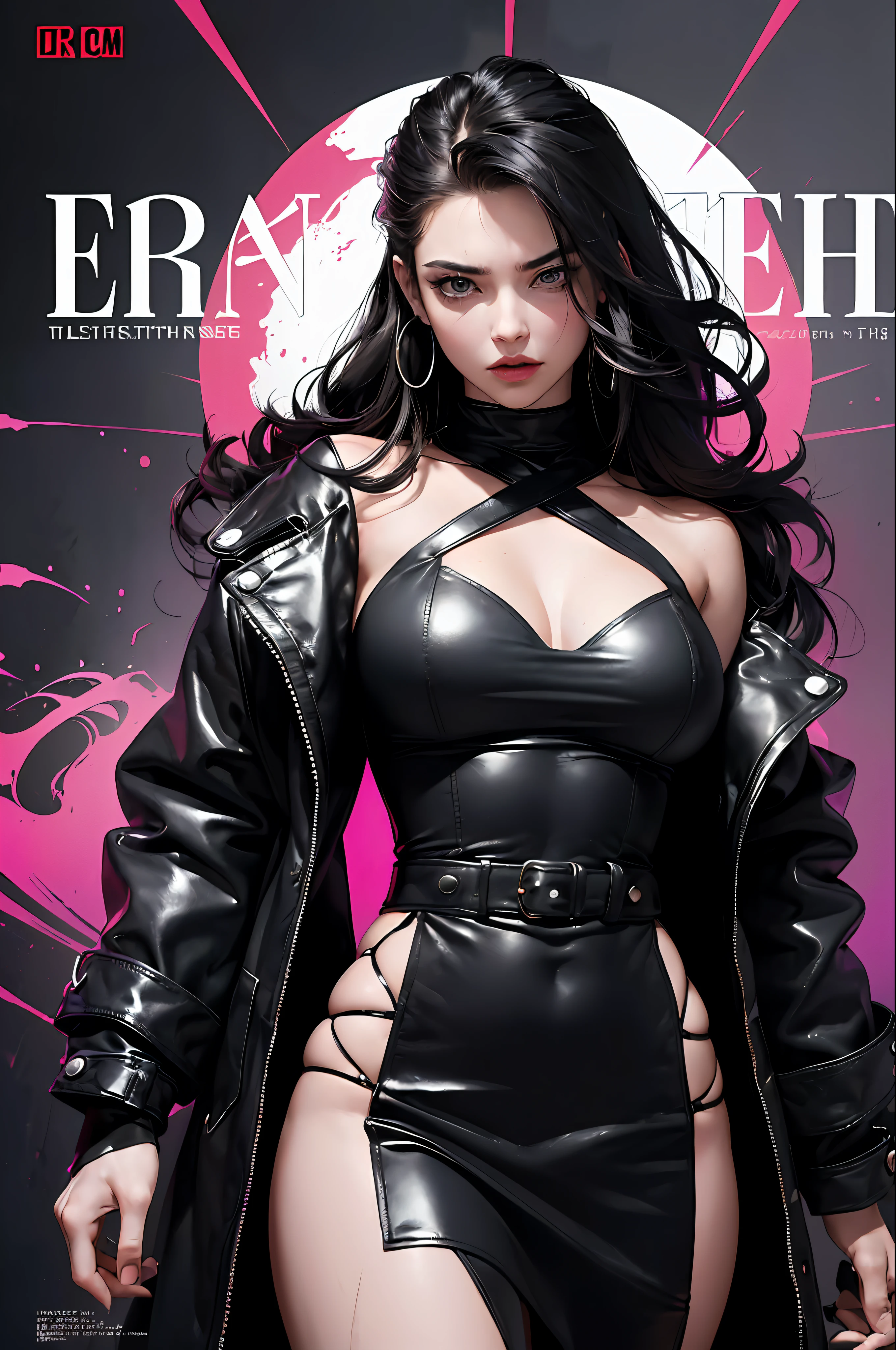 ((((dramatic))), (((gritty))), (((intense))) film poster featuring a young woman as the central character. She stands confidently in the center of the poster, wearing a stylish and edgy outfit, with a determined expression on her face. The background is dark and gritty, with a sense of danger and intensity. The text is bold and attention-grabbing, with a catchy tagline that adds to the overall feeling of drama and excitement. The color palette is mainly dark with splashes of vibrant colors, giving the poster a dynamic and visually striking appearance,tachi-e
(magazine:1.3), (cover-style:1.3), fashionable, woman, vibrant, outfit, posing, front, colorful, dynamic, background, elements, confident, expression, holding, statement, accessory, majestic, coiled, around, touch, scene, text, cover, bold, attention-grabbing, title, stylish, font, catchy, headline, larger, striking, modern, trendy, focus, fashion,