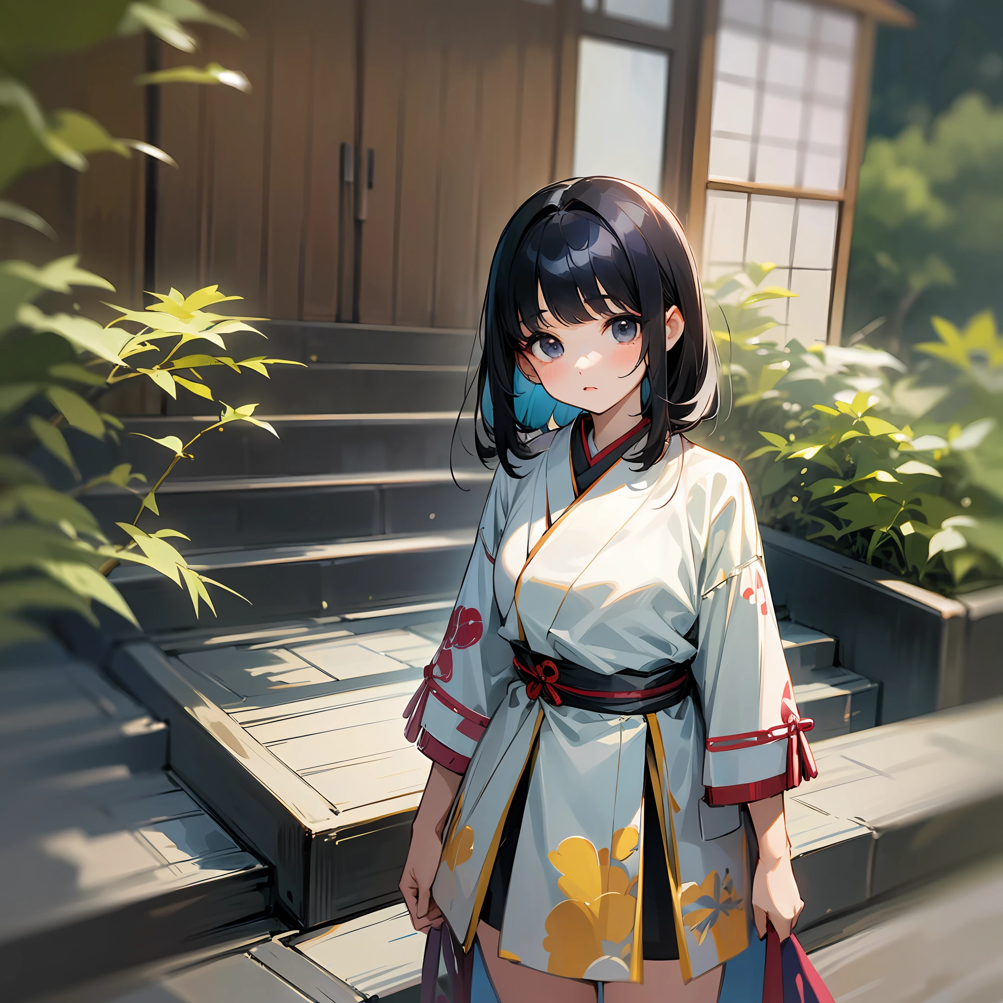 Mini skirt, beautiful delicate face, she has black hair with bangs, Japan person, round cheeks, young cute one asian face, kwak ji-young, very beautiful face, --auto --s2