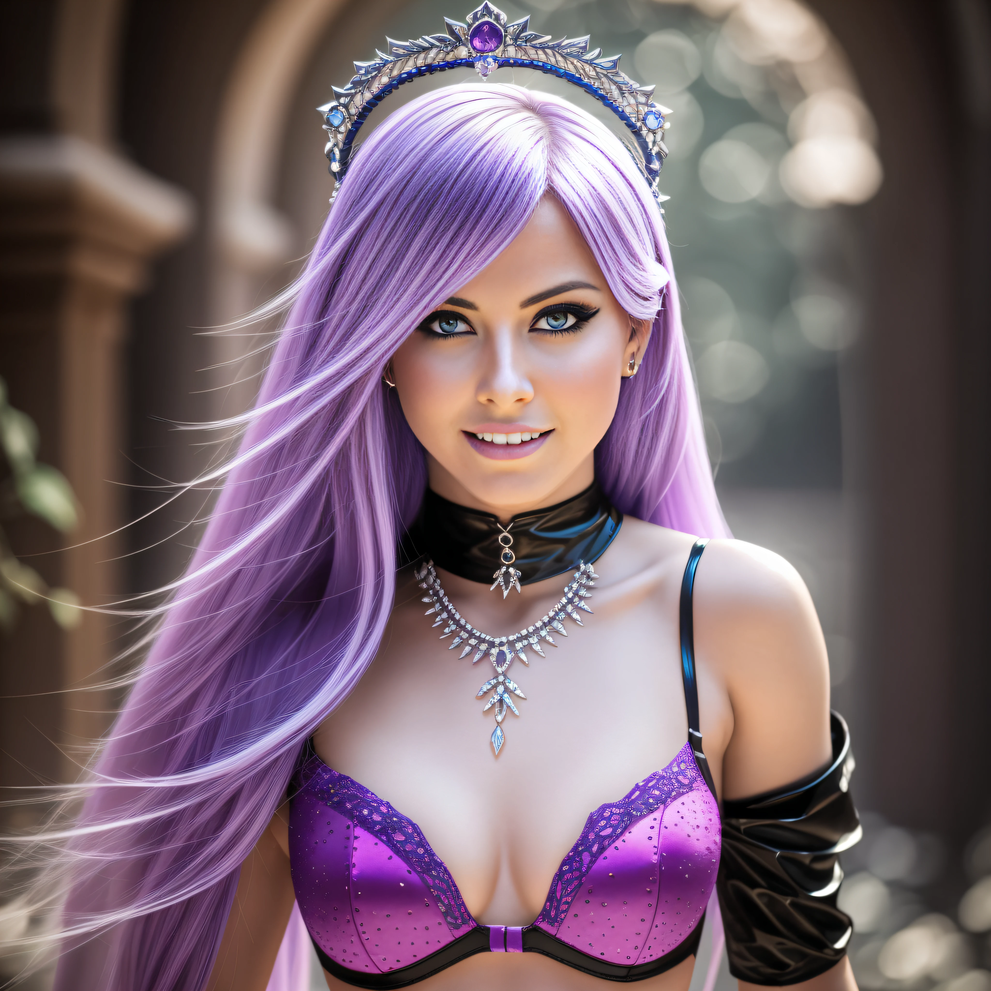 Extravagant sensual Avril Lavigne cosplay eyes opal turquoise open mouth agathe smile teeth 27 years old skin pure face clean emotional appreciate expression revealing suave pronounced voluminous anatomy athlete shape symmetry hair short hairstyle fine ruby hair Lazuli navel deep revealing underwear silk satin leather hard abundant fur trimmed very short spinel diamond kunzite ornate lava indigo screaming dressed extravagant armor chrome heavy shoulders "Medieval" onix Tourmaline DoF Garden Complex Composition "Cherry" Fireflies Bright Sun Volumetric Light Optimal Lighting Ultra-Pro Photo SLR Fujifilm XT3 UHD 16k Ultra Octane Ultra-Realism Ultra-Precise Ultra-Precise Ultra-Quality Ultra-Textured Ultra-Realistic Maximalist Totalist Perfectionism DSLR
