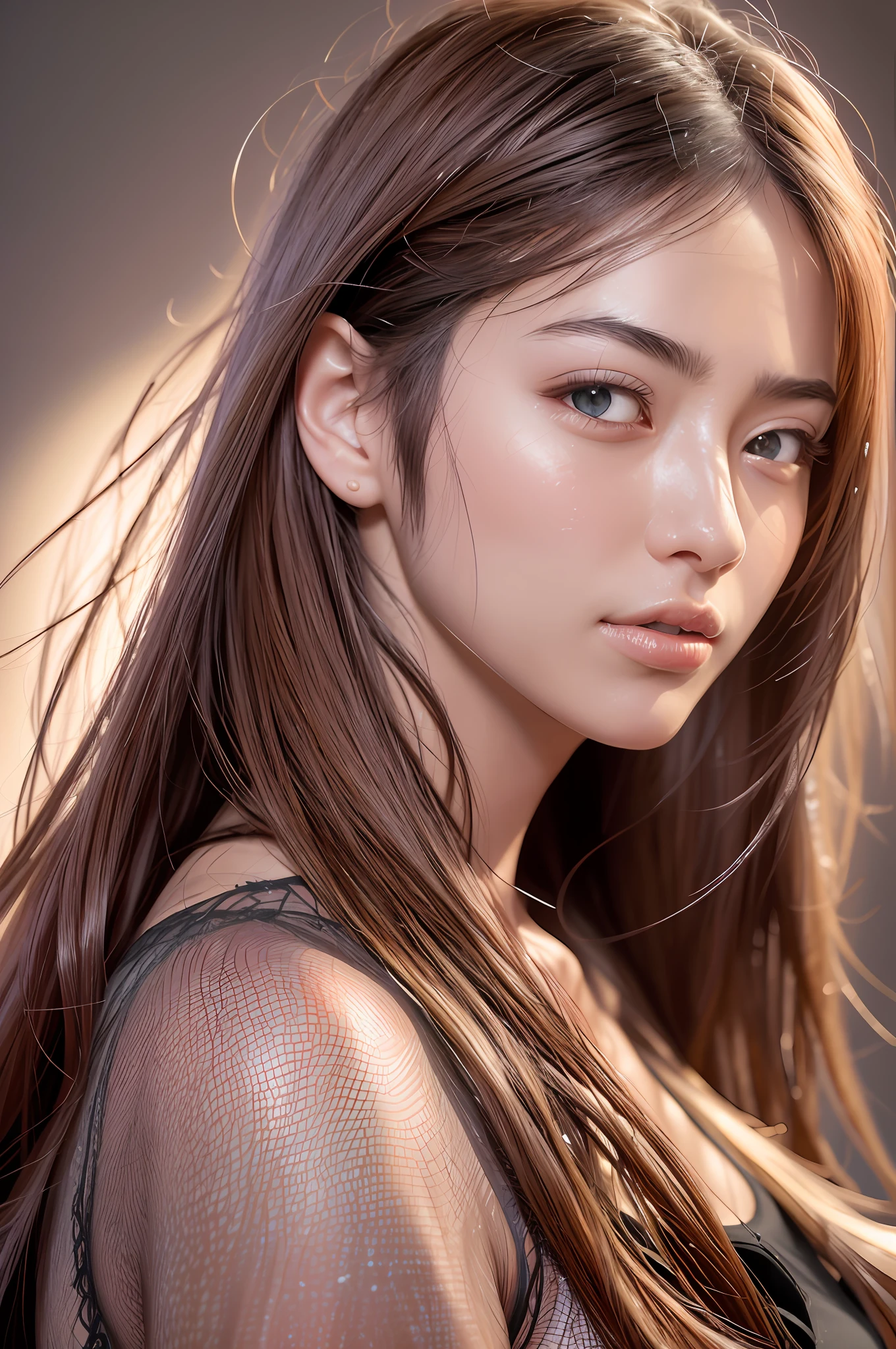 Hot Fashion dressed, (photo realistic:1.4), (hyper realistic:1.4), (realistic:1.3), (smoother lighting:1.05), (increase cinematic lighting quality:0.9), 32K, 1girl,20yo girl, realistic lighting, backlighting, light on face, ray trace, (brightening light:1.2), (Increase quality:1.4), (best quality real texture skin:1.4), finely detailed eyes, finely detailed face, finely quality eyes, (joy, blush), (tired and sleepy and satisfied:0.0), face closeup, t-shirts, (Increase body line mood:1.1), (Increase skin texture beauty:1.1)