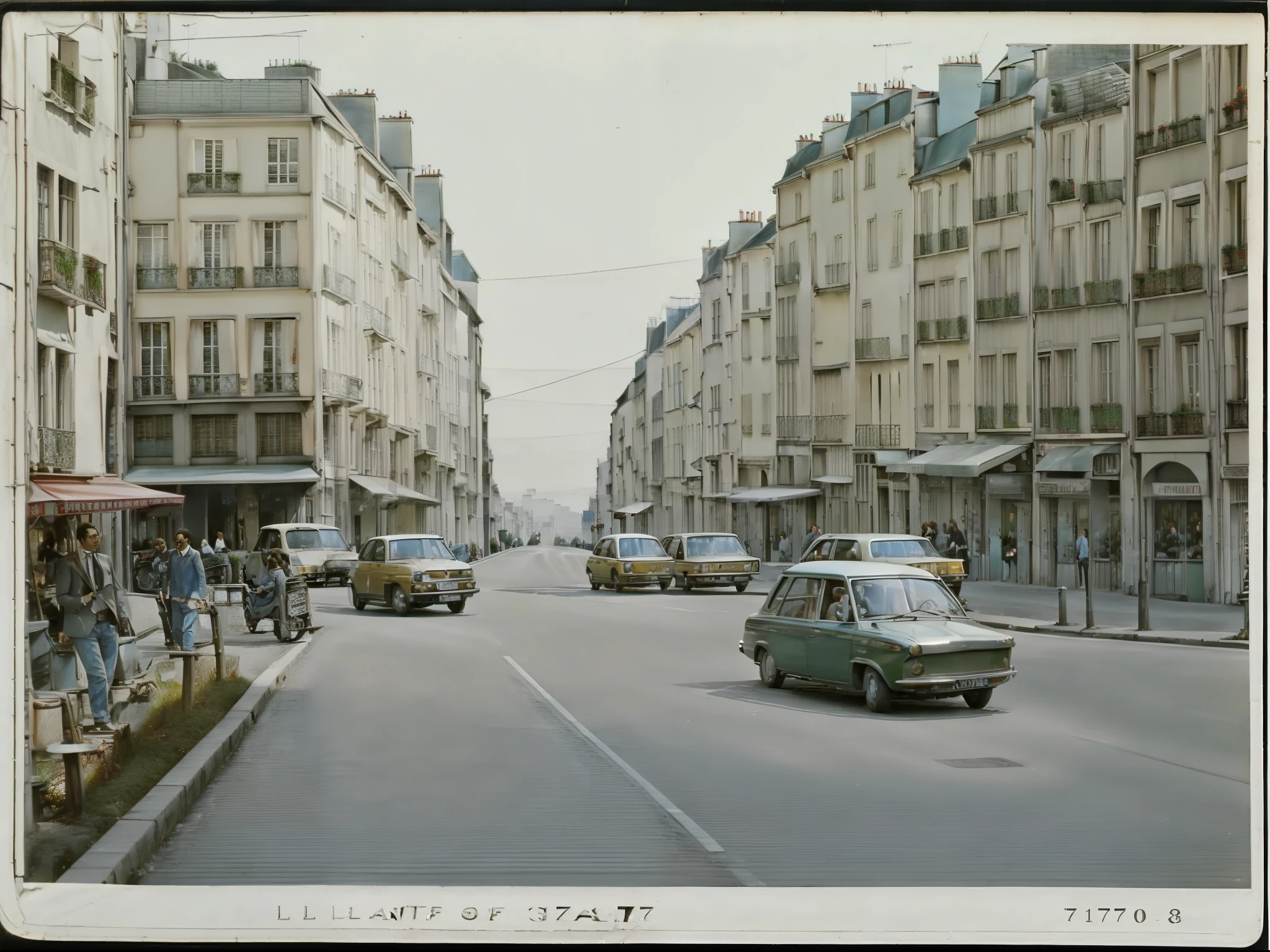 Scenery of Paris in the 1970s, vintage photo