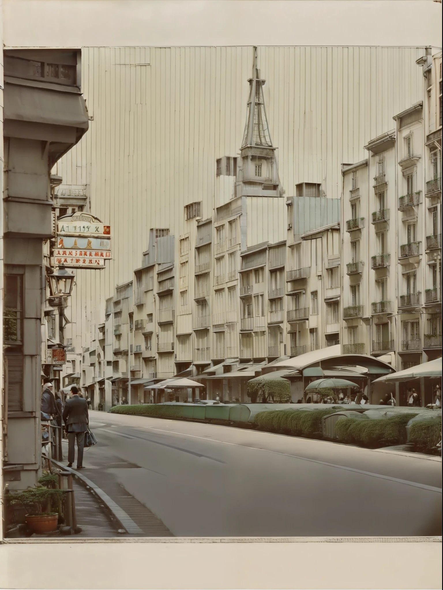 Scenery of Paris in the 1970s, vintage photo