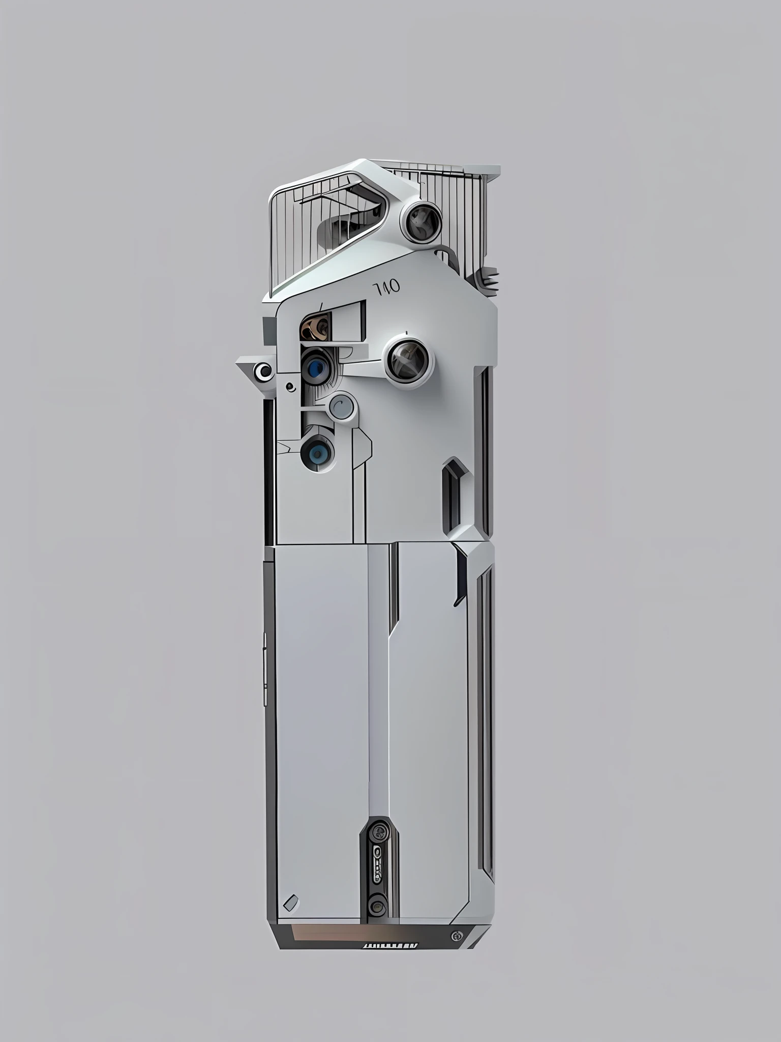 A minimalist futuristic style lighter, concept art lighter, studio lighting, product design lens, 1200 dpi, 1 2 0 0 dpi, product design rendering, 1 8 0 0 dpi, detailed product image, on white background, digital art H 9 6 0, f/8, f/8