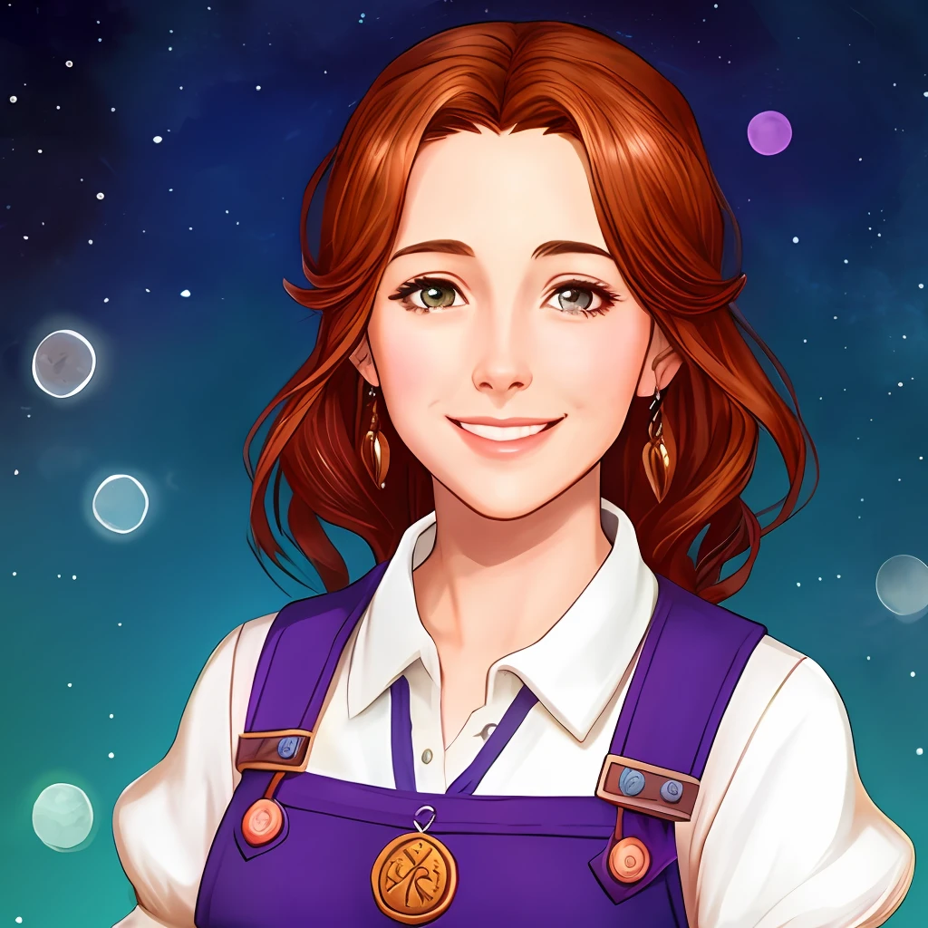 Penny from stradew valley with happy face