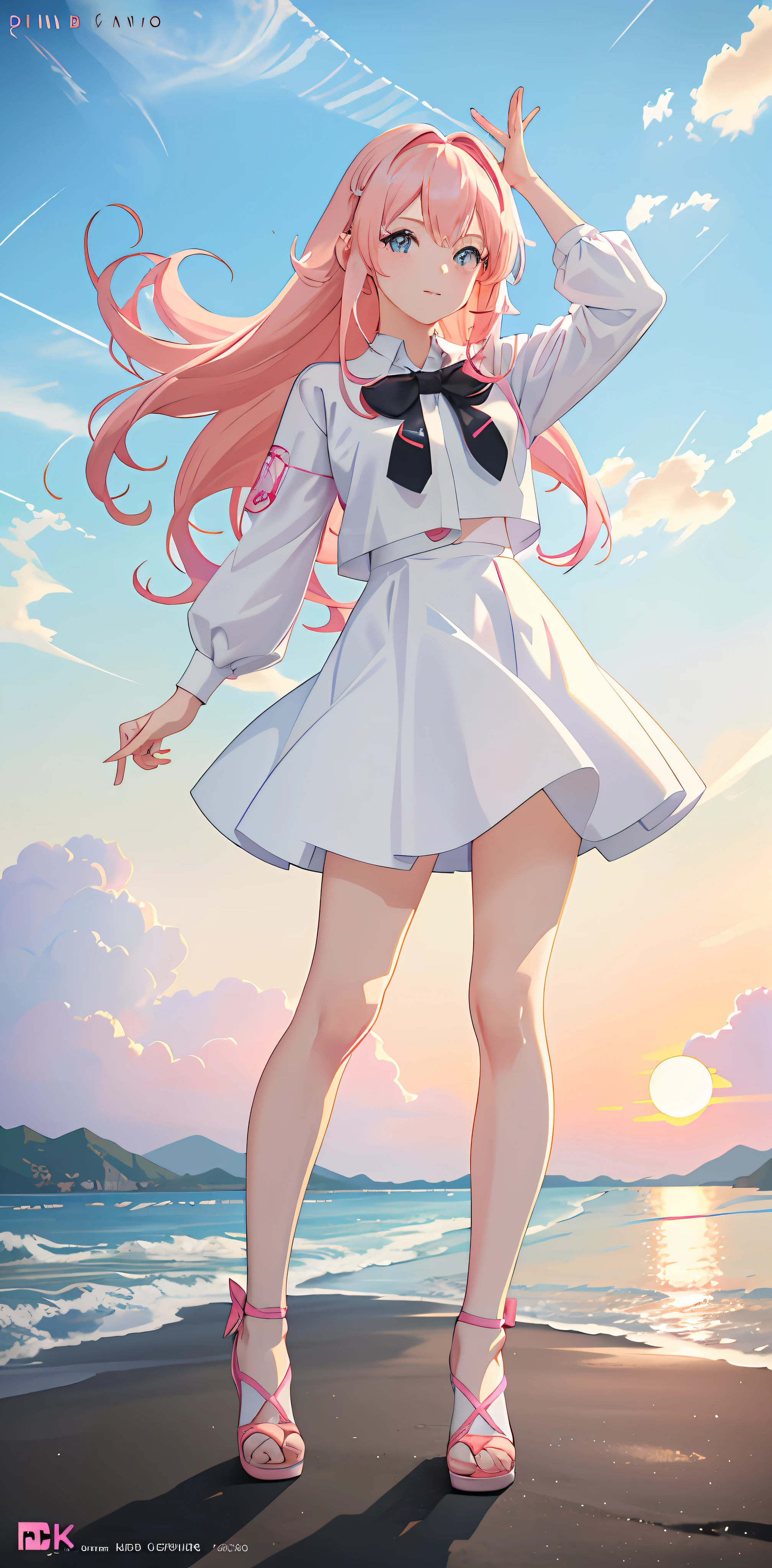 anime girl with pink hair and a white skirt posing in front of a sunset, seductive anime girl, 4k anime wallpaper, ultra hd anime wallpaper, anime wallpaper 4k, anime wallpaper 4 k, anime wallpaper, 4 k manga wallpaper, anime art wallpaper 8 k, anime art wallpaper 4 k, anime art wallpaper 4k, hd anime wallaper, hd anime wallpaper