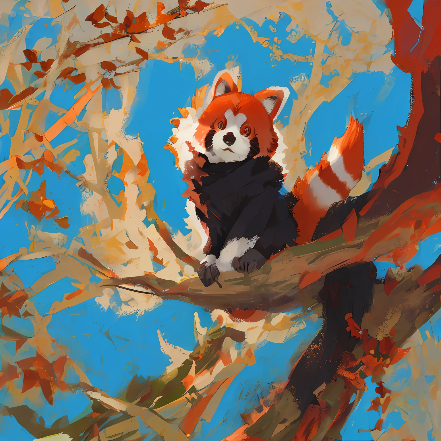 Red panda with wings