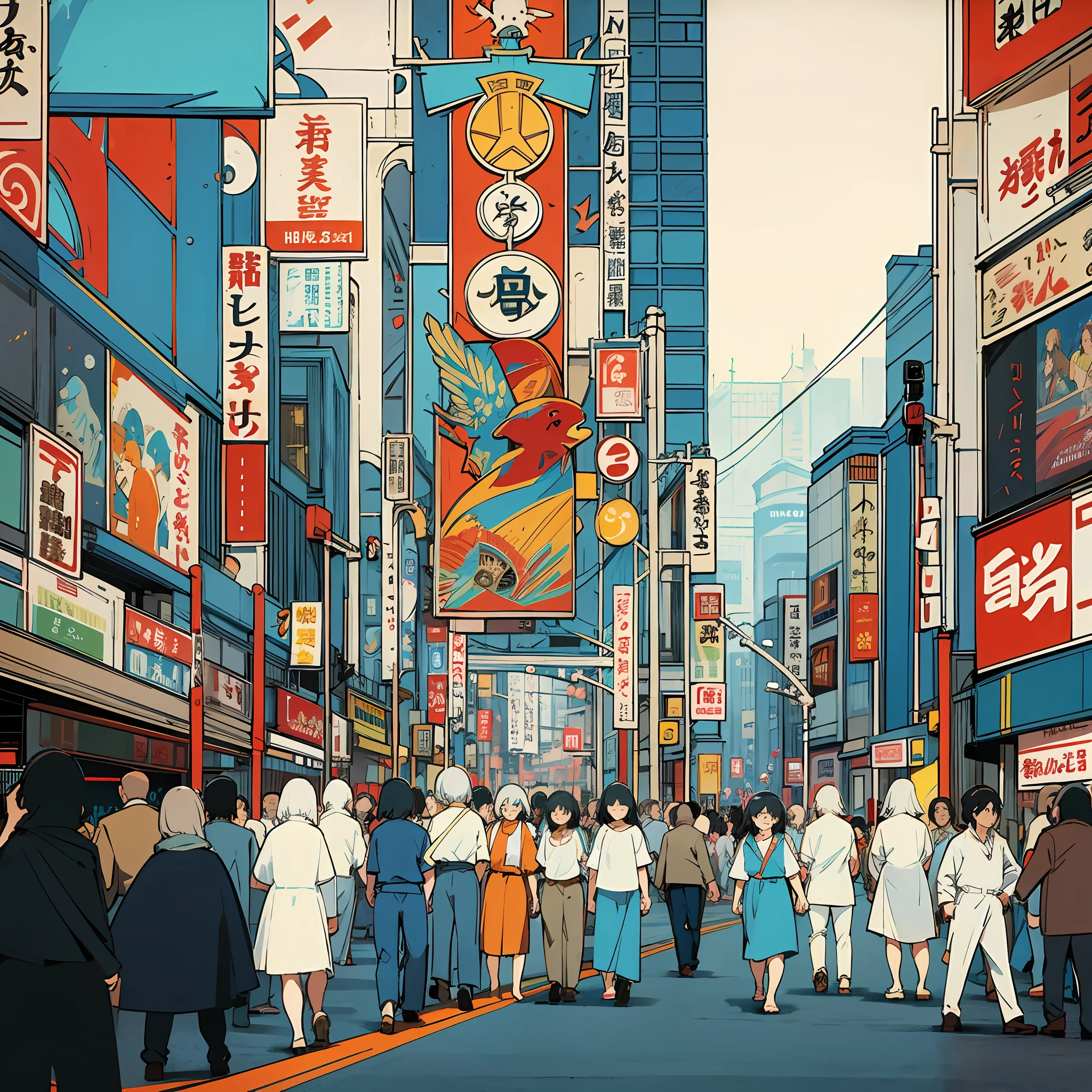 1970s Tokyo scenery, 1970s people, vintage photo, --auto --s2