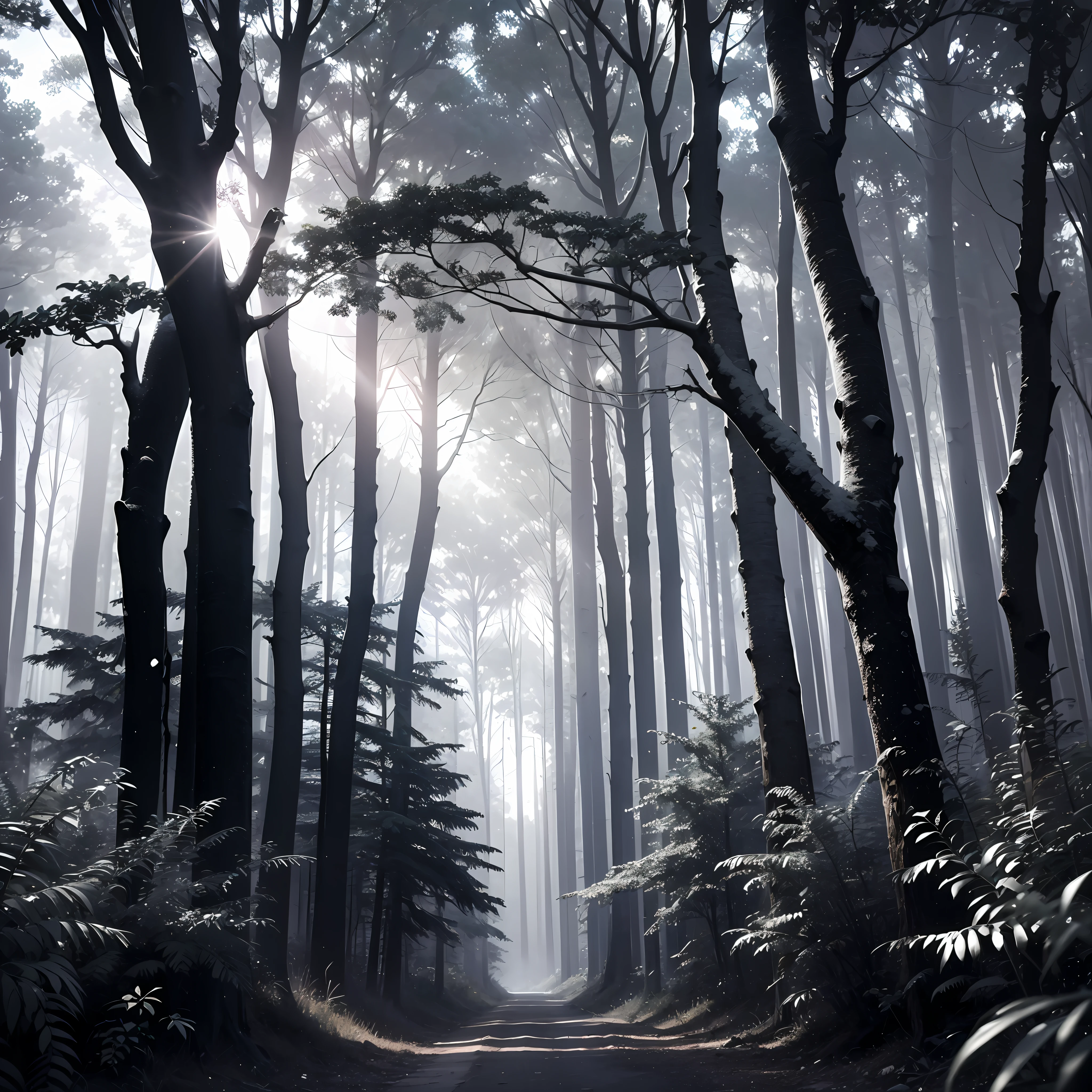 absurdres, highres, ultra detailed, (no human:1.3),
BREAK
, Create an image using a prism effect, with light refracting and creating a colorful, kaleidoscopic appearance.
BREAK
, Design an image with a fisheye lens effect, capturing a wide field of view with a distinctive, curved perspective.
BREAK
, Capture a forest path, with towering trees, dappled sunlight, and a sense of tranquility and natural beauty.
BREAK
, Illustrate a monochromatic world, using only shades of black, white, and gray to convey depth, emotion, and a striking visual impact. --auto --s2