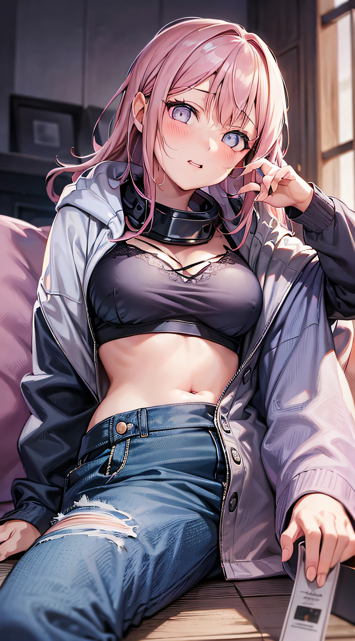 make up time, casual parka, soft couch, late evening, (cute pastel room:1.3), surprised,
BREAK,
(best quality, masterpiece, 8K, Highly detailed, kawaii girl), (1girl:1.5), (li:1.3), blush, (Look into:1.2), (cute bra:1.2), (denim hot pants:1.1),
(platinum pink hair),(eye shadow:1.1), shiny skin, (mascara:1.0), (medium breasts:1.5), BREAK,
(from front:1.8), (cowboy shot:1.3), (sitting:1.3), knee tights,
BREAK,
ultra high res, absurdres, (highly detailed back ground:1.1), official art, dramatic lighting, IQ20000,