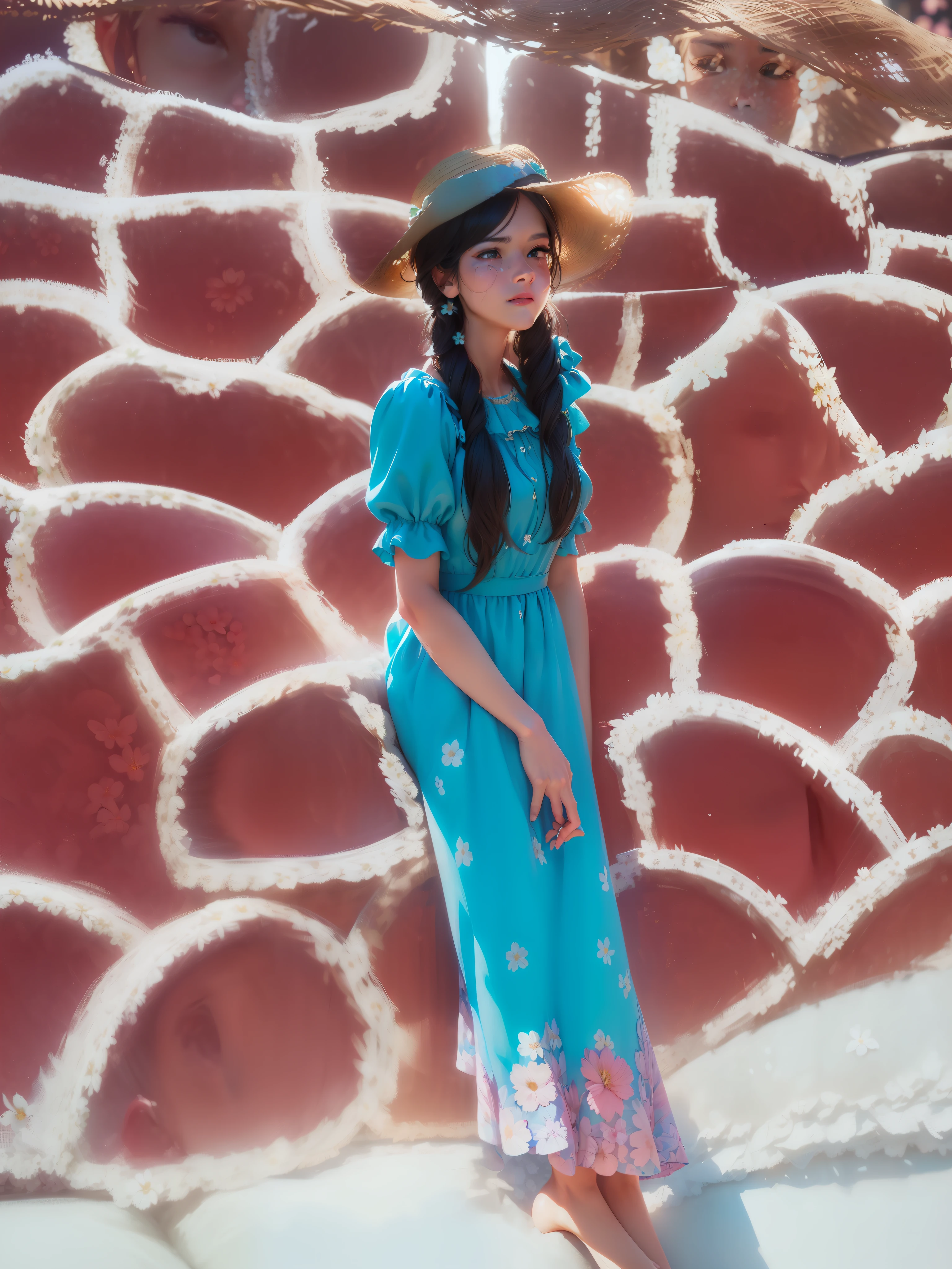 (extreme close up:1.5), (face focus:2),(Style of ???? ???:1.5),
((side face:2)),(1girl surrounded by soft_light:1.5), (backlighting:1.8), (lighting),(flowing fabric:1.3), ((Floral_summer_dress:1.5),(Straw_hat:1.3)),
(masterpiece), realistic, HDR, highly detailed, 8k, raw photo,
ambient occlusion, natural, harmonious composition, warm tones, fine art photography, face original photo detail