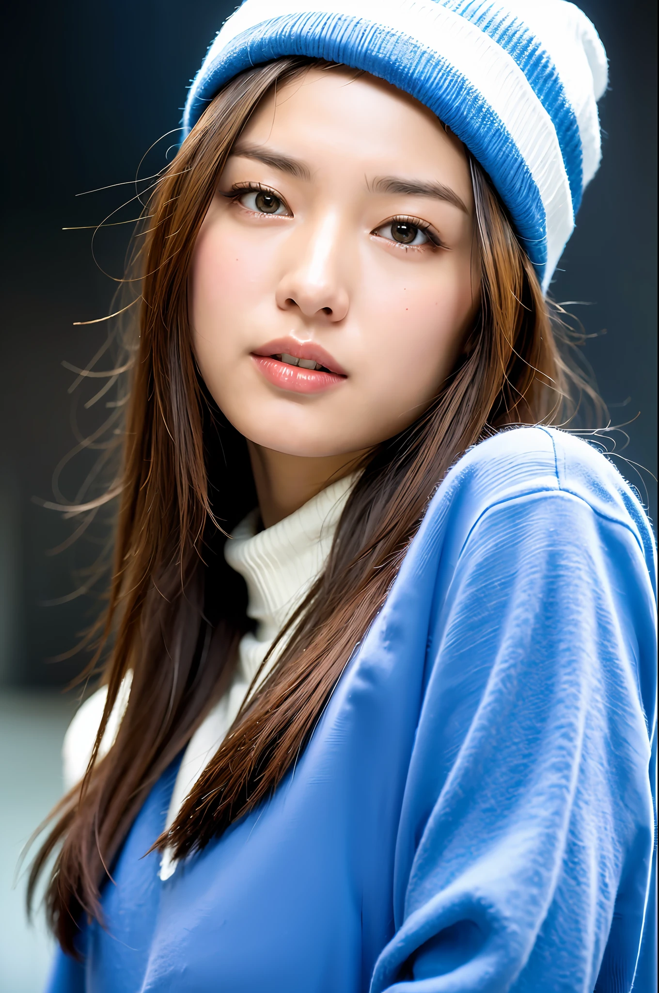 (
(8k:1.27), top quality, masterpiece, super high definition: 1.2) pretty Japan woman photo
(Beautiful: 1.1) (Sci-Fi Warrior Woman: 1.1) Space Soldier, (Beanie: 1.61) (Ski Wear: 1.21) Intricate Elegance, Fantasy, Detail, Ometric Greg Rutkowski and Alphonse Mucha, gradient lighting,