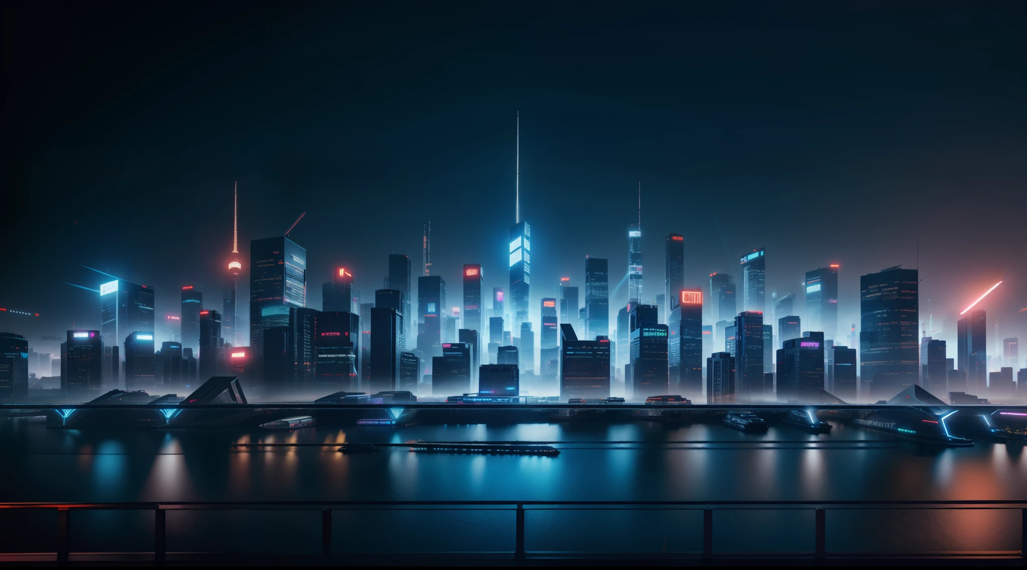 cyberpunk city, realistic skyline, cyber urban fantasy, vibrant, photorealistic, realistic, dramatic, dark, sharp focus, 8k