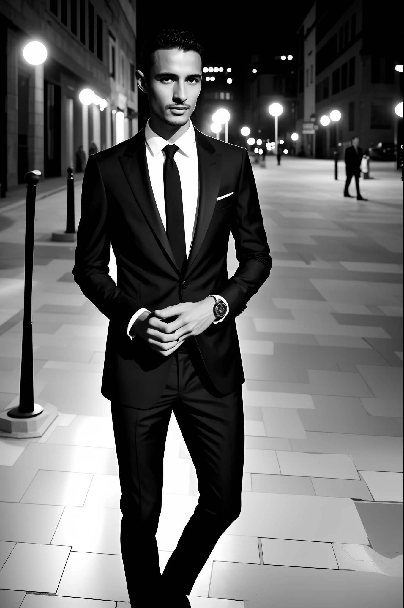 undercucho Close portrait of elegant [undercucho] person in tailored suit- futurist style, intricate baroque detial, elegant, glowing lights, highly detailed, digital painting, artstation, concept art, smooth, sharp focus, illustration, art by wlop, mars ravelo and greg rutkowski
(high detailed skin:1.2), 8k uhd, dslr, soft lighting, high quality, film grain, Fujifilm XT3  mix4 
male model, black suit, seductive, Florence, Italy background, night, bokeh, depth of field, (upper body:1.0), best quality, intricate details, detailed eyes, masterpiece, film grain, 1980s, kodakchrome, flashlight
