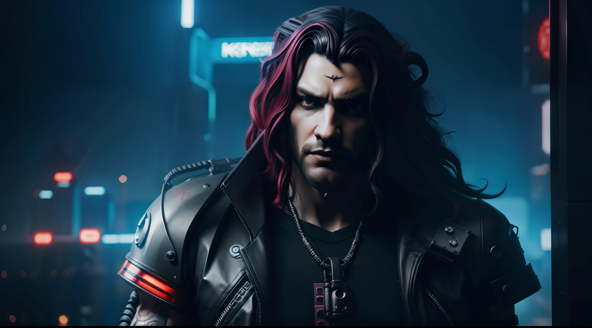 mythological monster kraken in cyberpunk style, Cyber Urban Fantasy, vibrant, photorealistic, realistic, dramatic, dark, sharp focus, 8k