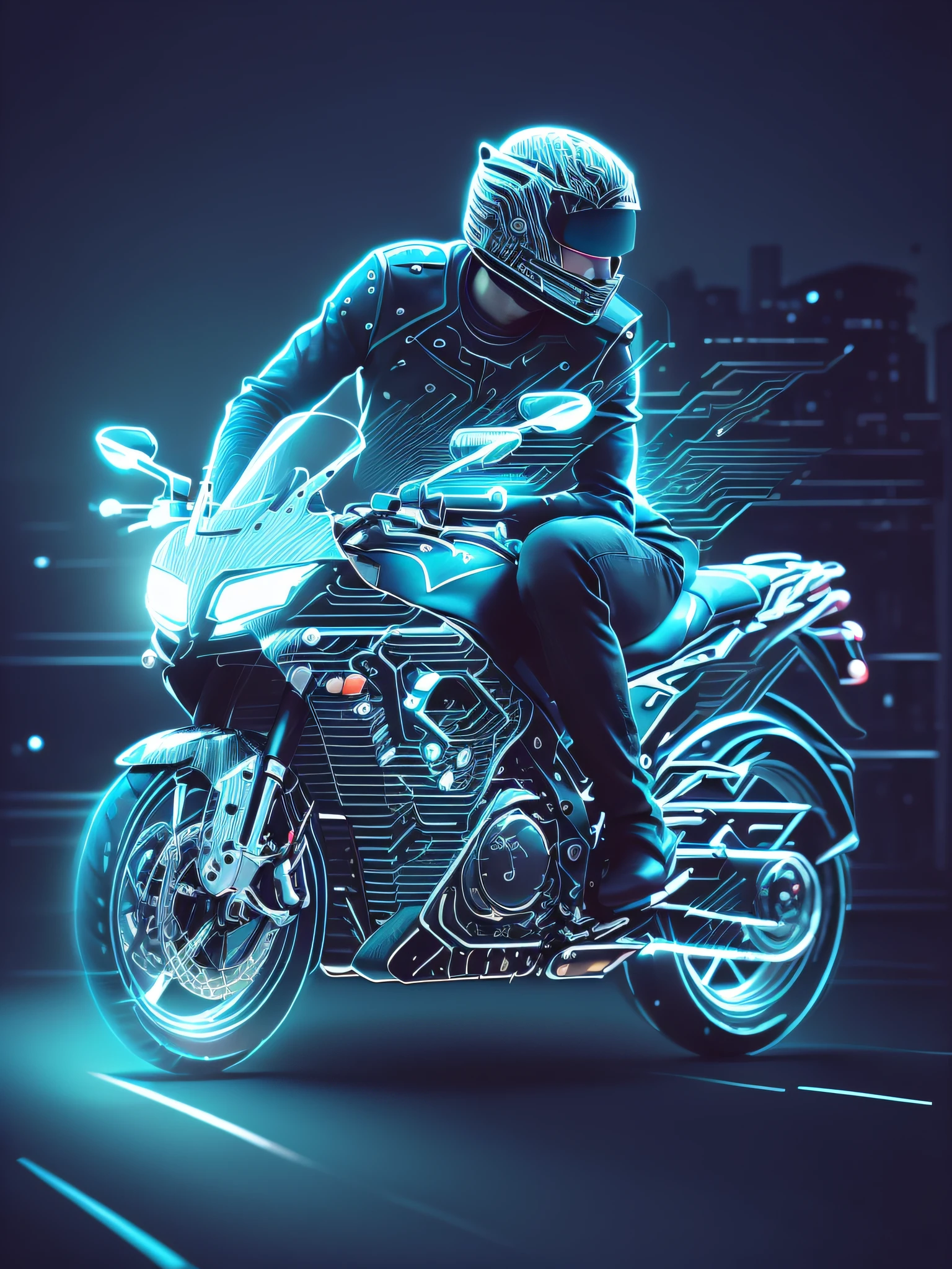 【Illustration】Comic page, there are multiple panels on one page: a portrait of driving a motorcycle, several men and women riding motorcycles (multiple movements and expressions), racing in a city full of gunsmoke, tires rubbing against the ground and sparkling, smoke and dust (super cool details, long exposure, low motion blur) [Continuous shooting] in the style of Tetsuo Hara, cobalt blue and reflective silver, film P30, backlit, diagonal composition