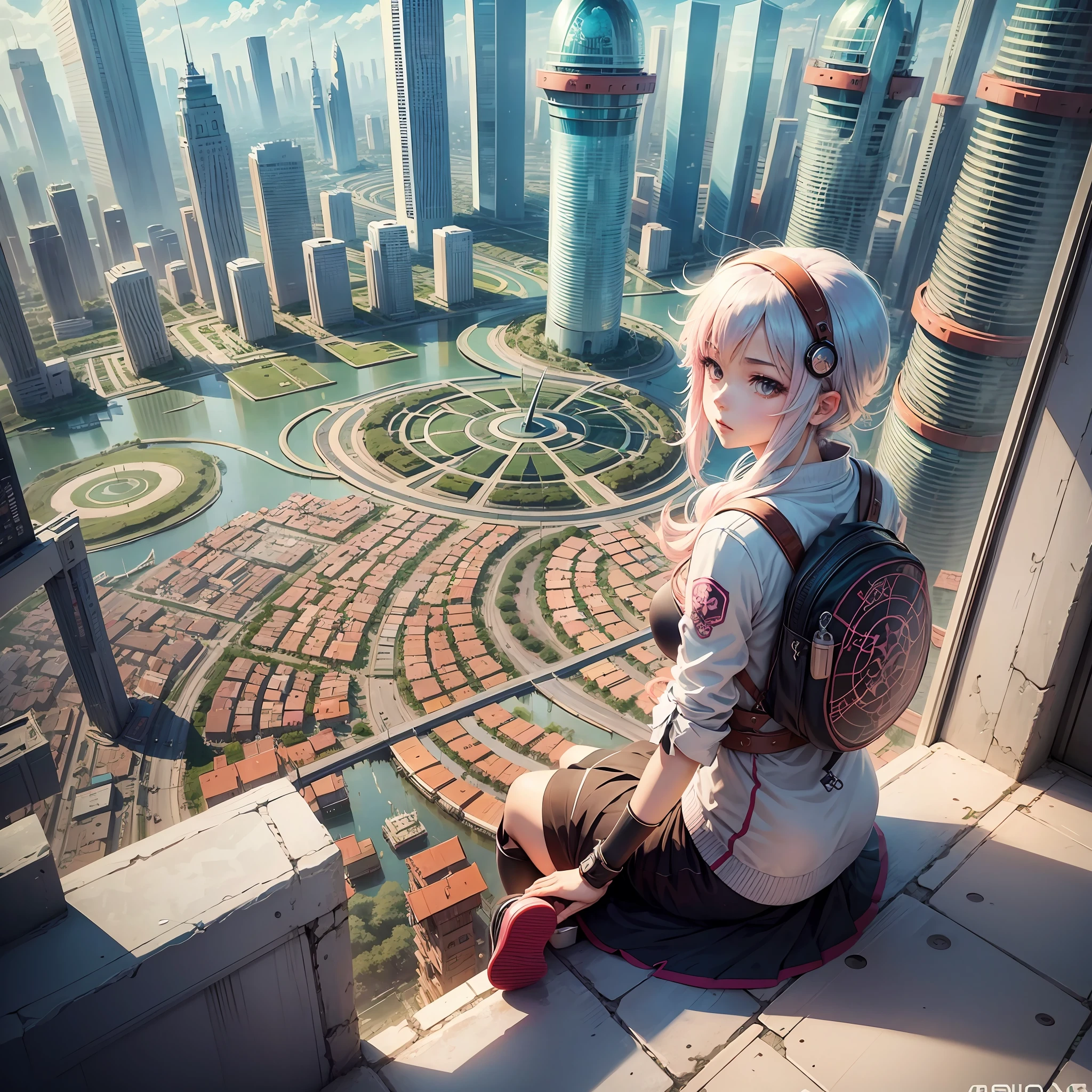 Free City, Anime City, beautiful, Zen, Romanticism, anime style, modern, anime --auto --s2