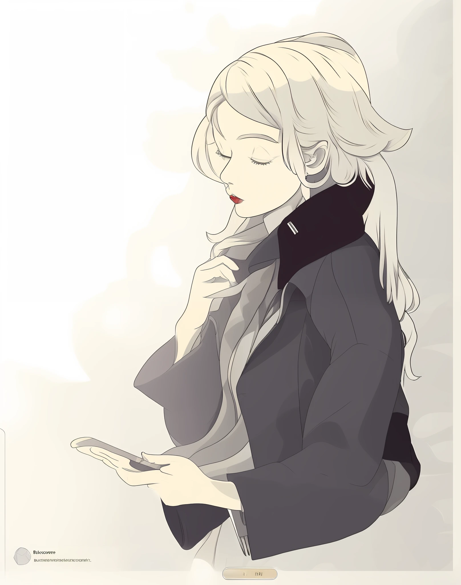(Background Park: 1.2), (Long Blonde: 1.1), (Red Trench Coat: 1.1), (Yellow Fallen Leaves: 1.1)