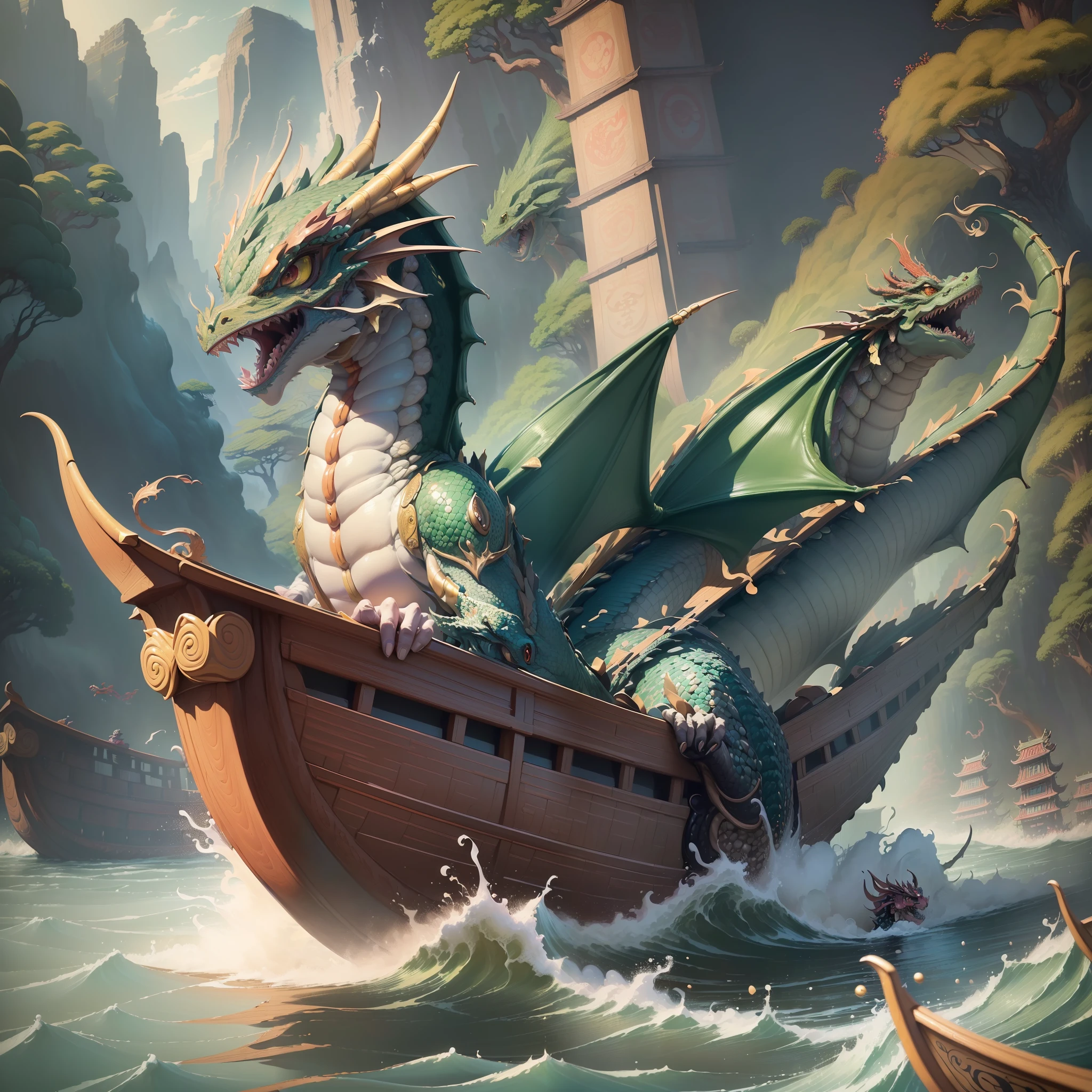 ((masterpiece)),(((best quality))),(official art,extremely detailed CG unity 8k wallpaper,original,highres,absurdres,incredibly_absurdres,huge_filesize,wallpaper,fine_art_parody,illustration),((((ultra-detailed)))),((((ukiyo-e,beautiful dragon boat race,dragon boat festival))))