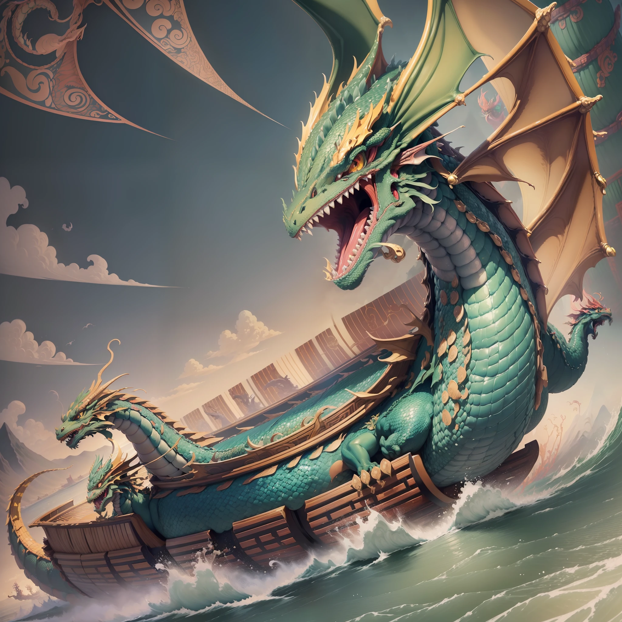 ((masterpiece)),(((best quality))),(official art,extremely detailed CG unity 8k wallpaper,original,highres,absurdres,incredibly_absurdres,huge_filesize,wallpaper,fine_art_parody,illustration),((((ultra-detailed)))),((((ukiyo-e,beautiful dragon boat,dragon boat festival))))