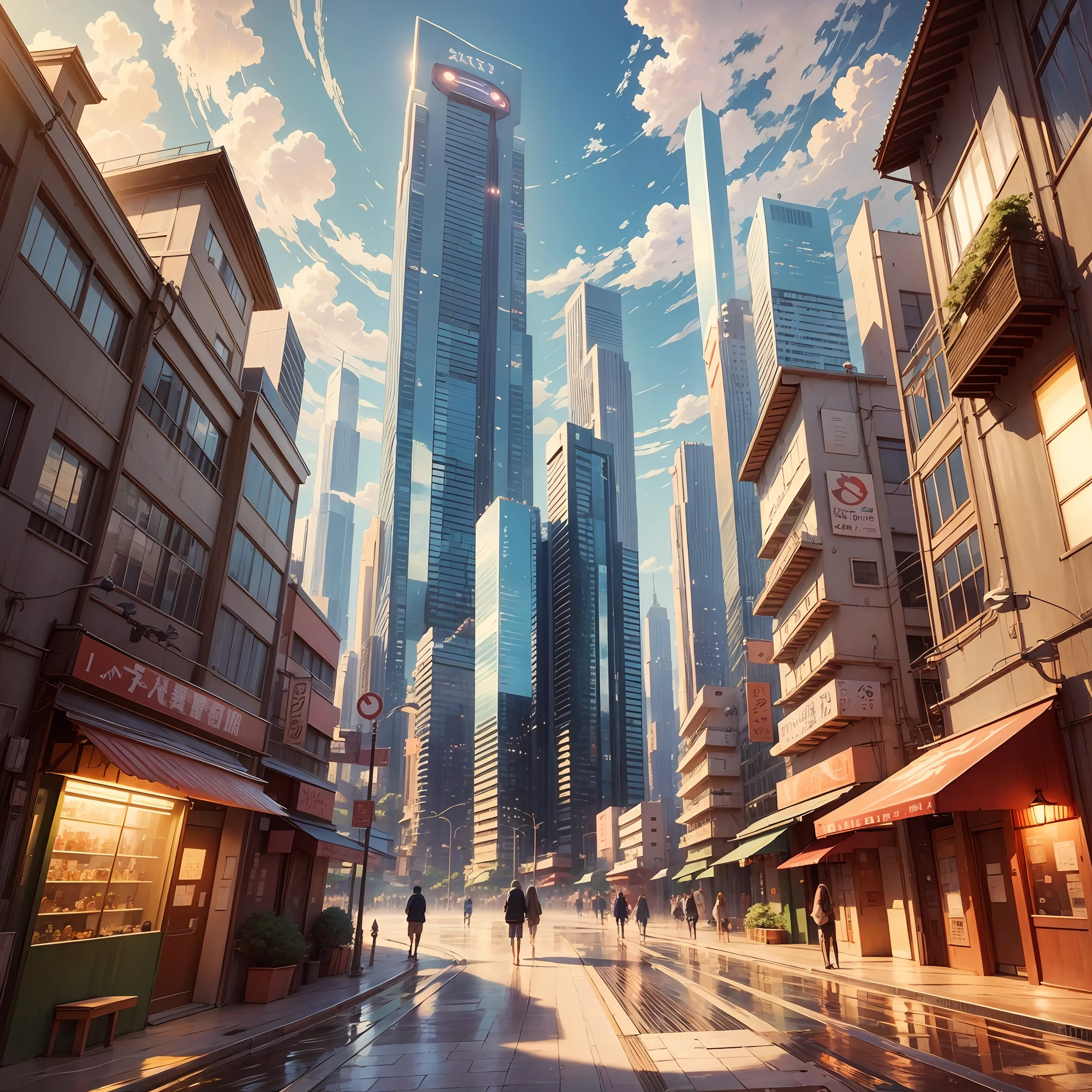 Free City, Anime City, beautiful, Zen, Romanticism, anime style, modern, anime --auto --s2