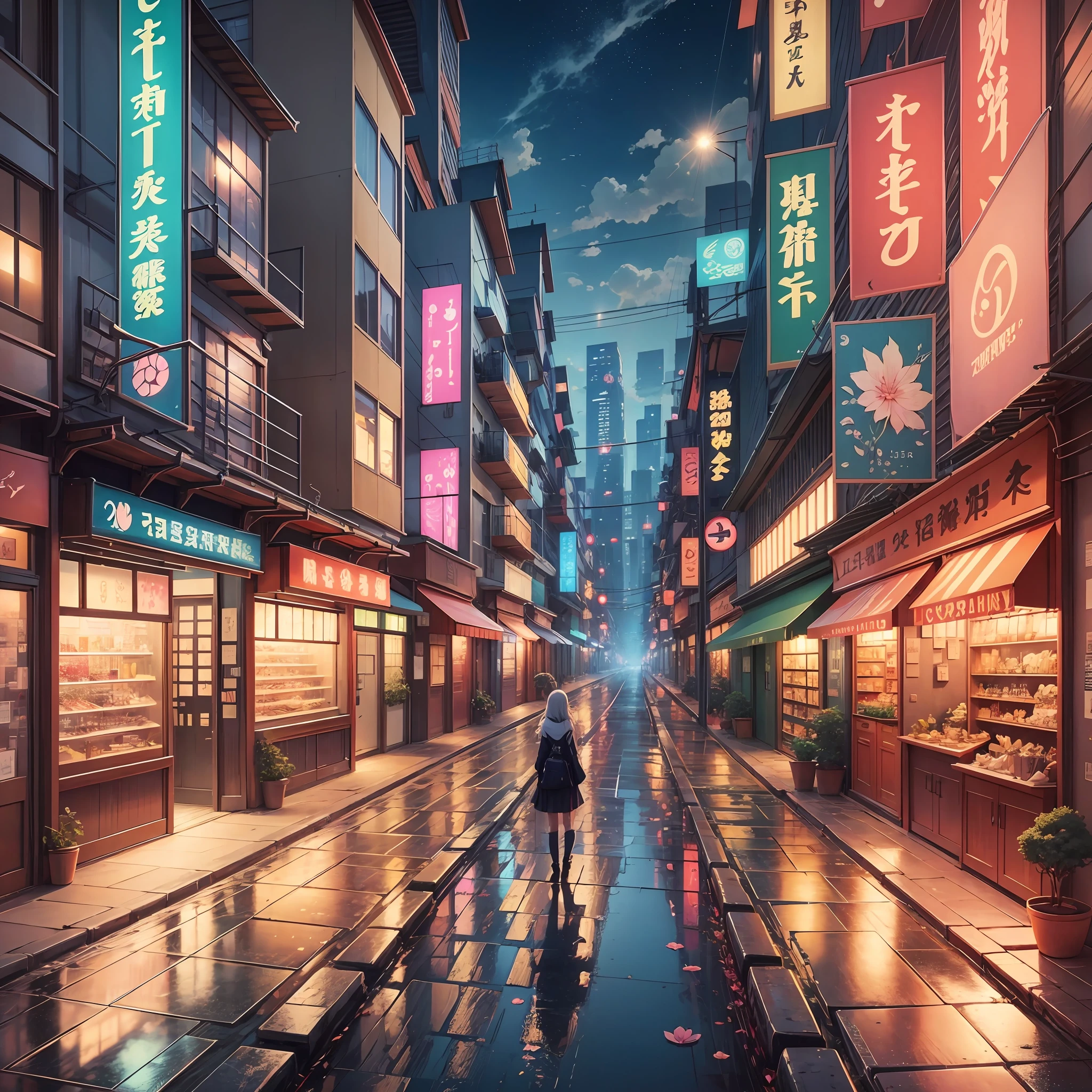 Free City, Anime City, beautiful, Zen, Romanticism, anime style, modern, anime --auto --s2