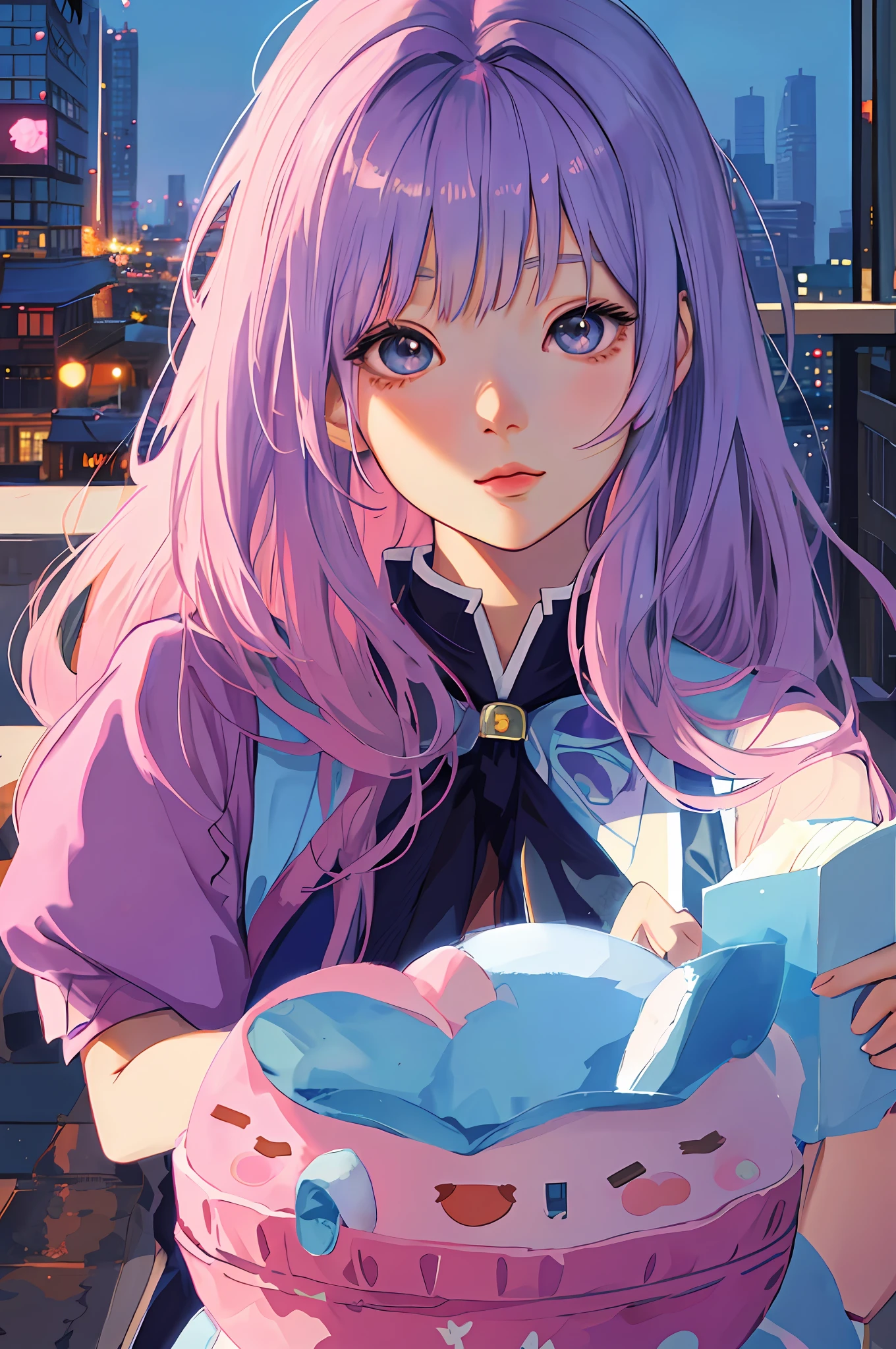 anime girl looking out of window with city in background, beautiful anime portrait, detailed portrait of anime girl, portrait anime girl, cute anime girl portraits, cute anime girl portrait, kawaii realistic portrait, anime style portrait, realistic anime artstyle, anime girl portrait, ilya kuvshinov with long hair, portrait of an anime girl, beautiful anime girl, realistic anime art style