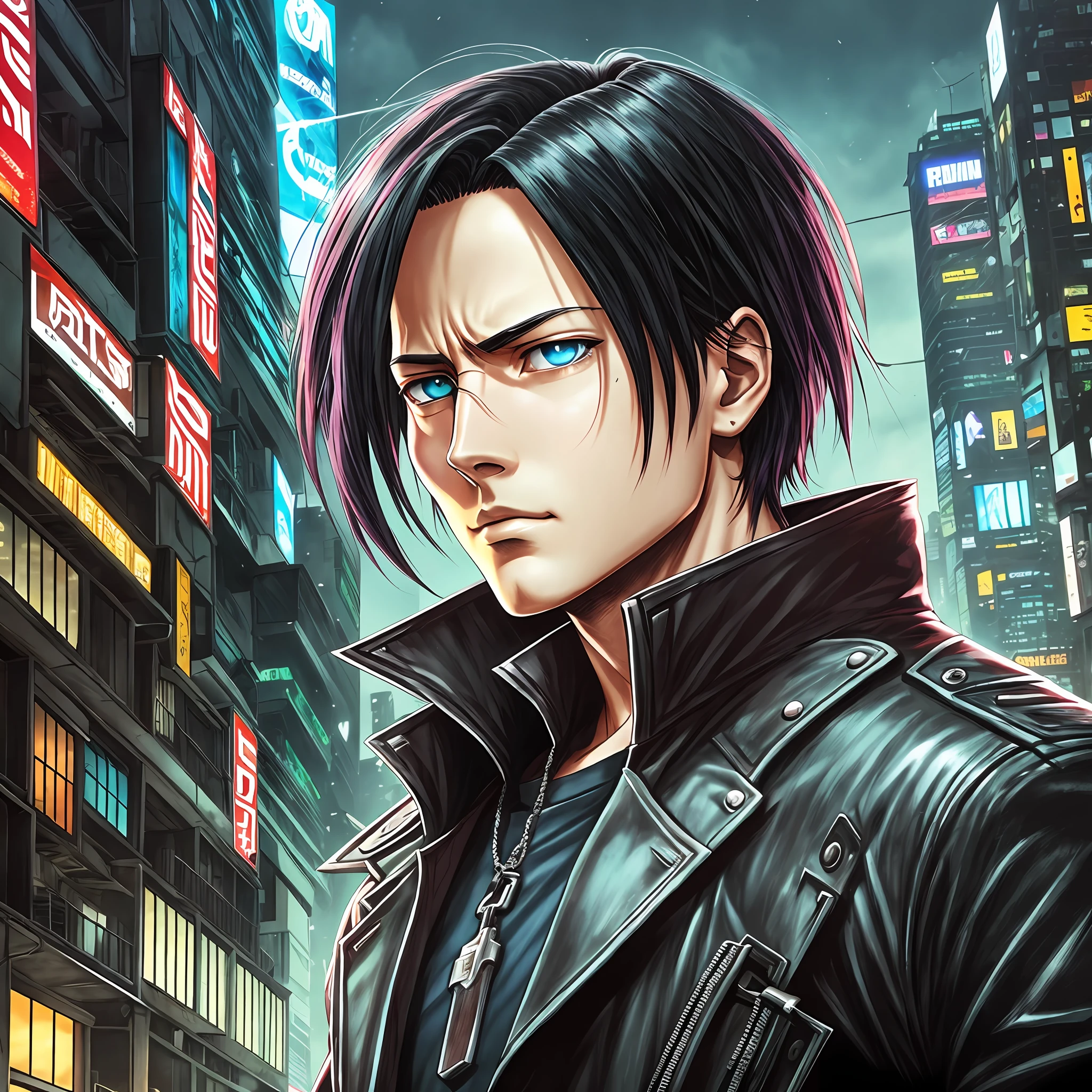 Levi Ackerman in cyberpunk --auto --s2