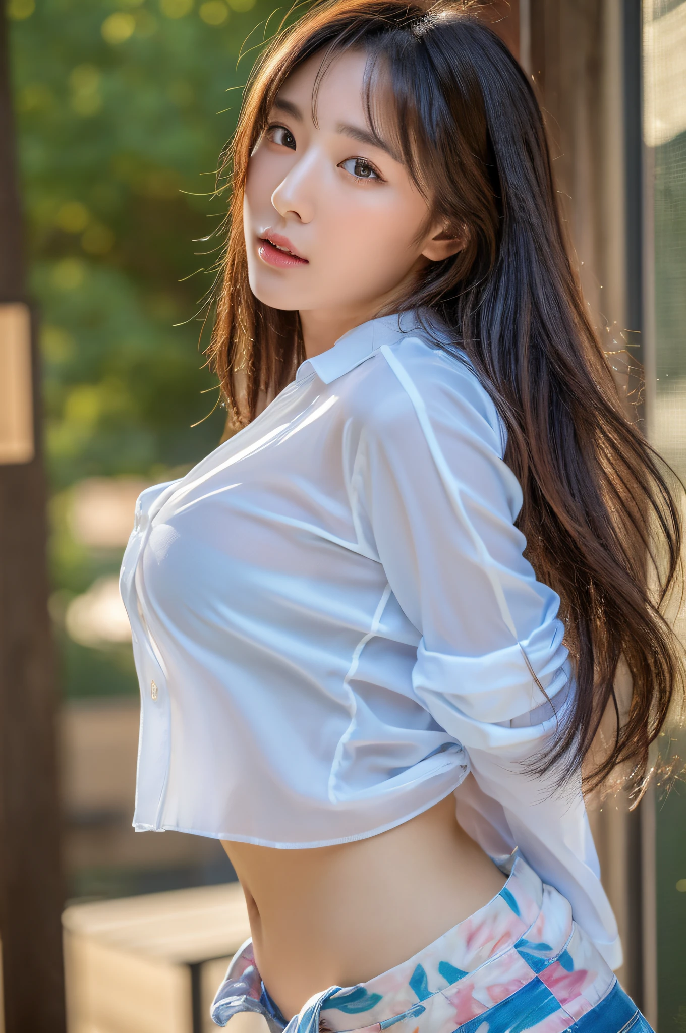 (Best Quality, 8k, 32k, Masterpiece, UHD: 1.3), Attractive Japan Woman Pictures, One Girl, (Big: 1.0), Abs, Perfect Body, (Transparent Shirt: 1.1), Ultra Detailed Face, Detailed Lips, Fine Eyes, Double Eyelids
