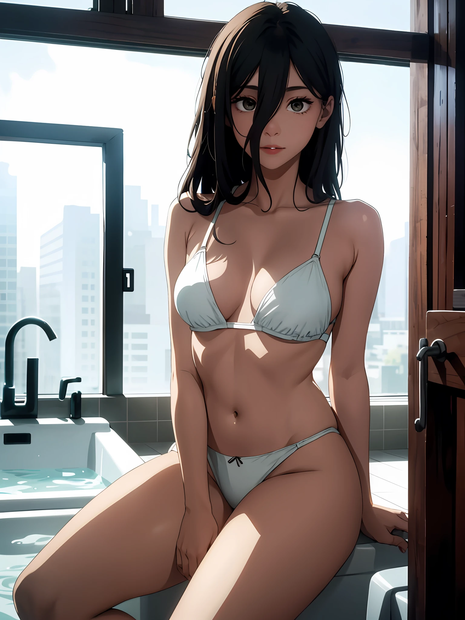 absurd, highres, ultra detailed, (1girl:1.3),
BREAK
, Create a minimalist design, with clean lines, simple shapes, and a focus on composition and balance.
BREAK
, Creates an environment of seduction and libido where a girl explores her body in a seductive way.
BREAK
, Capture an image in low light, with minimal lighting and a focus on the subtle details and atmosphere of the scene.
BREAK
, Create a scene of a girl inside a bathroom sitting on the toilet with her panties down