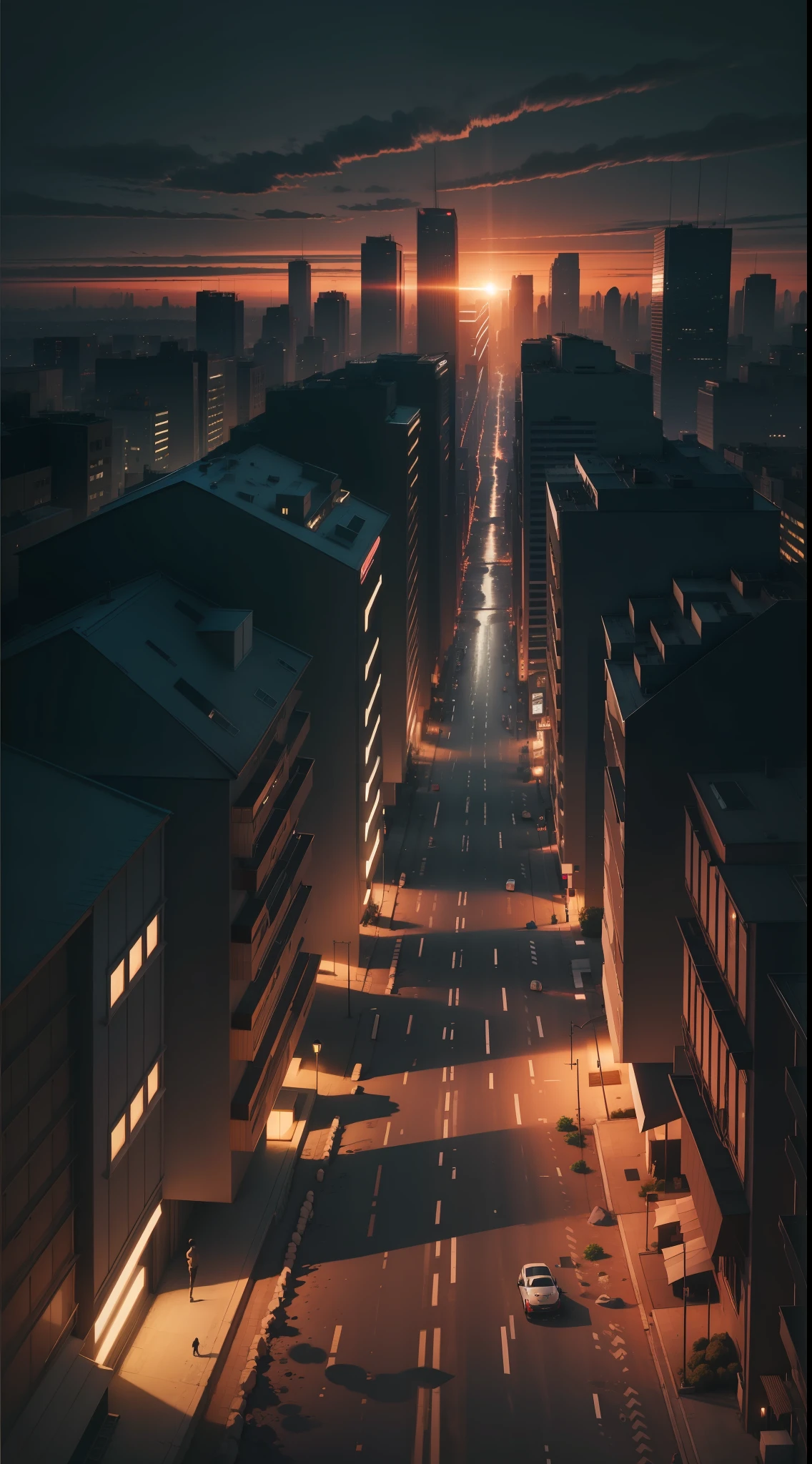 Absurd, high resolution, super detailed, (1 man:1.3),
break
, depicting lonely dusk scenes, soft lighting, intimate moments, and feelings of sadness and misery.
break

to create stunning dusk images with long exposures that capture the beauty and movement of celestial bodies.
break
, capturing the cityscape, characterized by towering buildings, lonely streets, and a non-vibrant atmosphere.
break
, capturing the original appeal of primitive art, bold, simplified shapes, intense colors, emphasizing raw emotions and instincts.