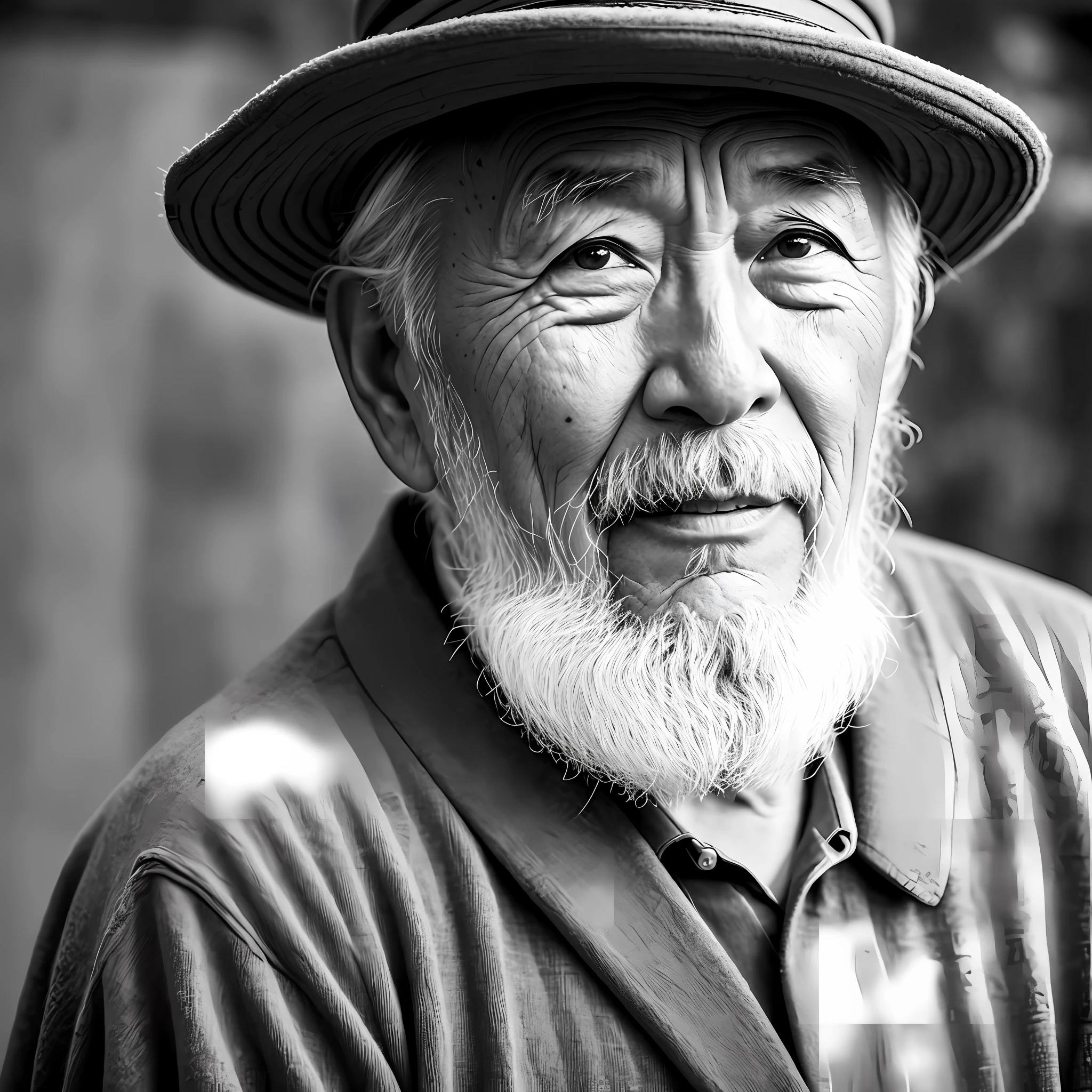 Old man portrait, wise, dignified, kind, Japan man, experienced, photography, dramatic light, nikon D850, 85mm, f/1.4