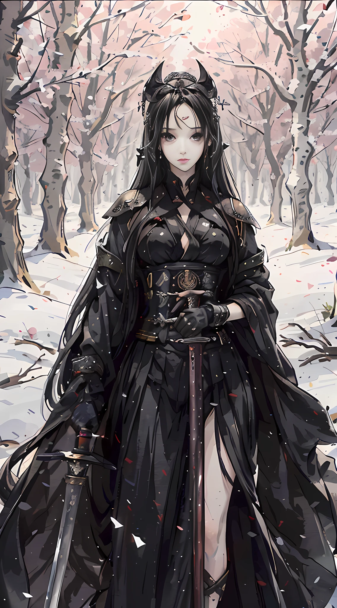 Black and red hilt, clear lines