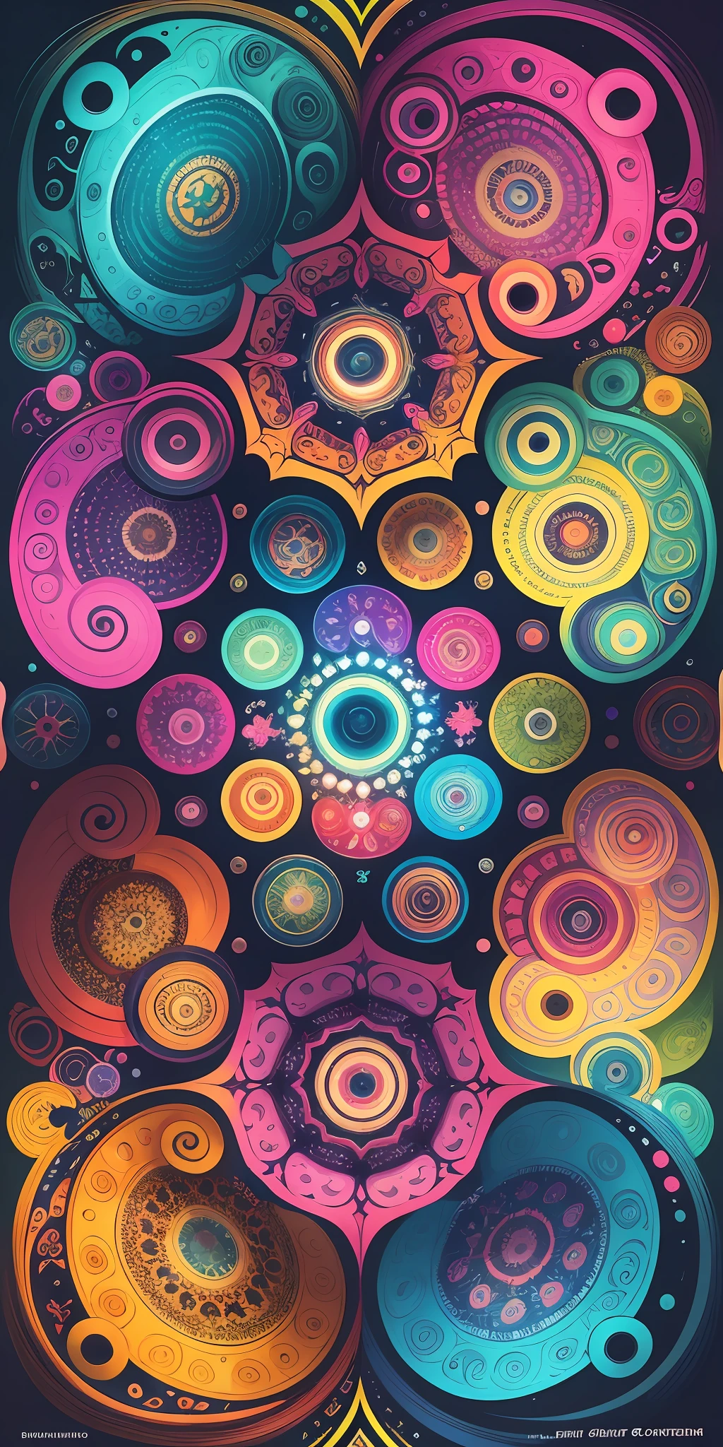 A collection of psychedelic greeting cards that brim with vibrant colors and abstract shapes. Each card features a unique and captivating design, with a combination of hypnotic patterns, sinuous lines and psychedelic elements that intertwine harmoniously. As cores intensas, como o rosa choque, electric blue and neon yellow, created an explosion of energy and visual joy. Greeting cards are perfect for celebrating special occasions, conveying an atmosphere of fun and enthusiasm. Com tamanhos de 800x600 pixels, they are suitable for high quality printing. Each card conveys a unique message of happiness and positivity, tornando-os ideais para expressar sentimentos de amor, friendship and gratitude. With this collection of psychedelic greeting cards, You can add a touch of originality and magic to your celebrations. [obra prima] --auto --s2