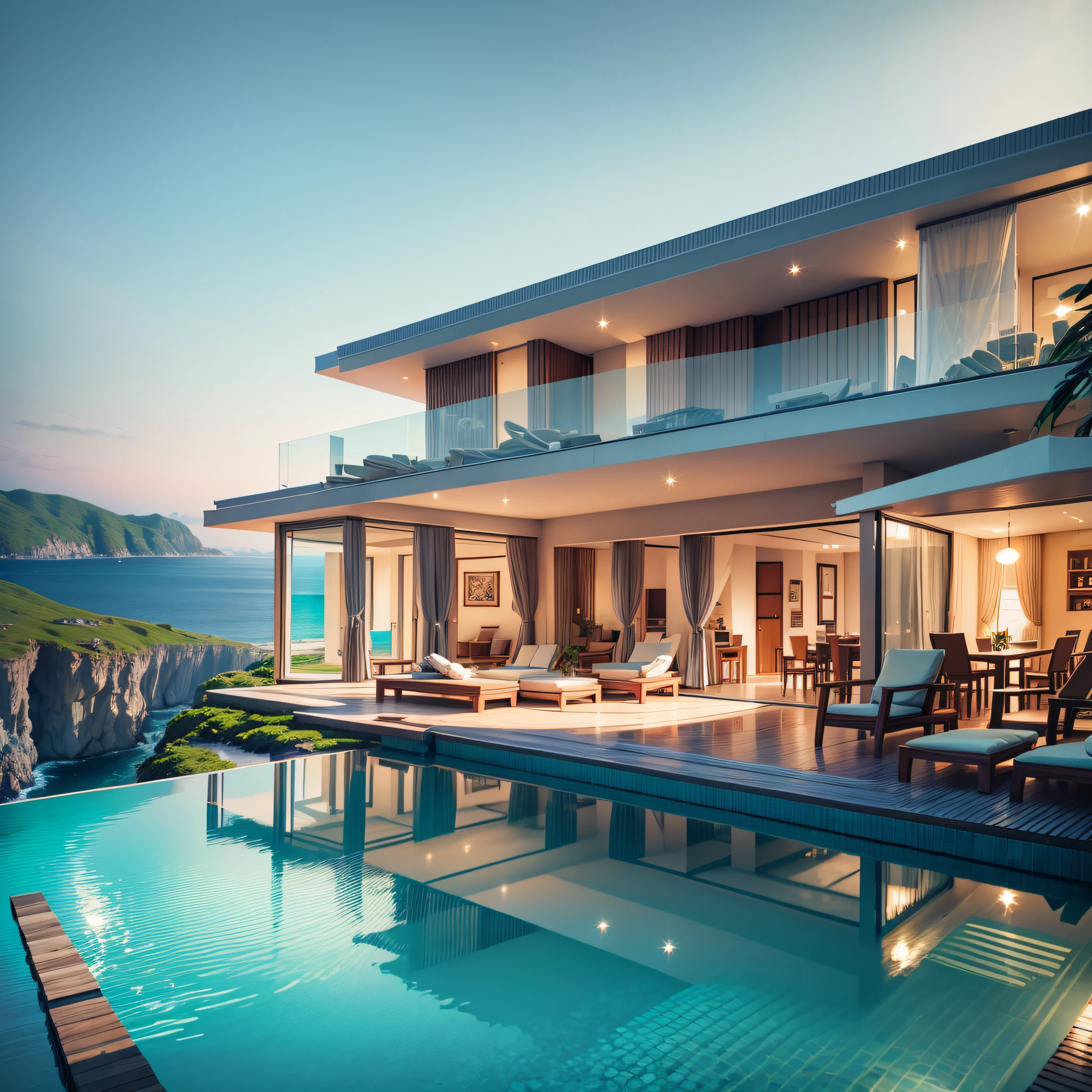 Glass villa by the sea --auto --s2