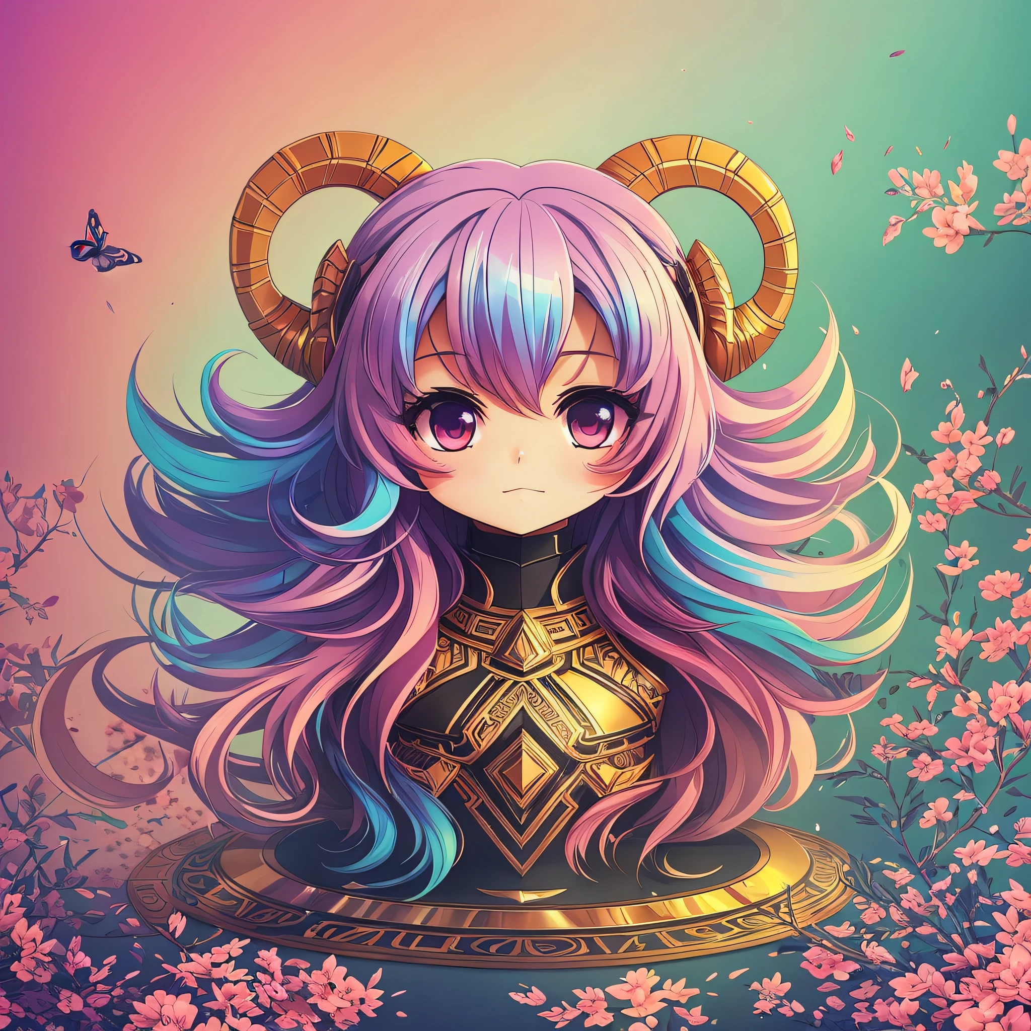 Ram, horns, Chibi, real, art, 
Yang08k, photography, beautiful, colorful, realistic,
Prize-works, top quality, best quality, official art, beautiful and aesthetic --auto --s2
