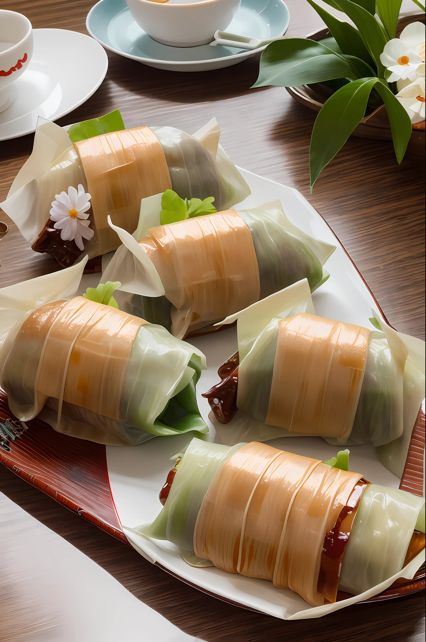 Masterpiece, high quality, best quality, close up of zongzi, Dragon Boat Festival, no one